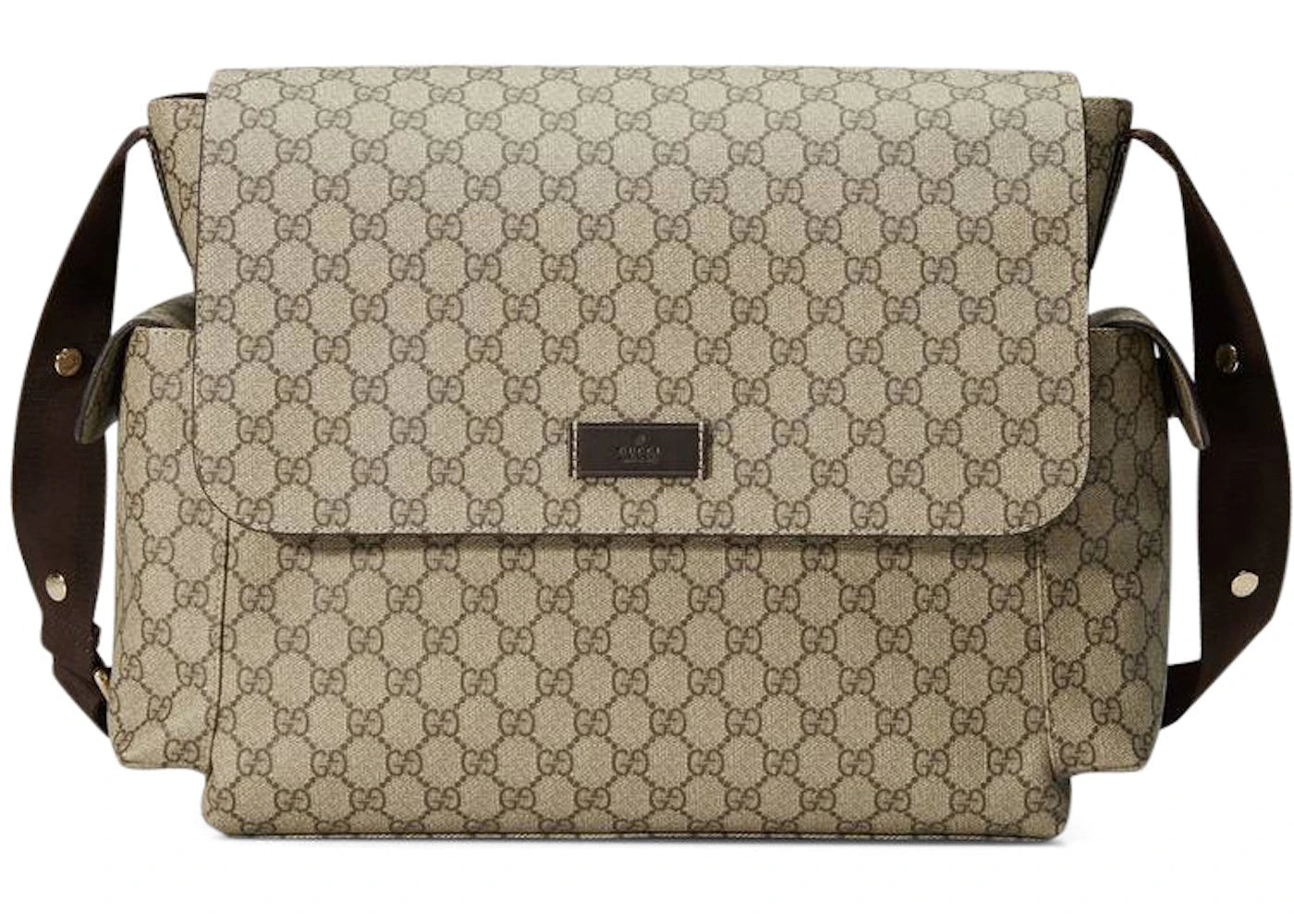 Gucci Diaper Bag Crossbody Gg Supreme Brown