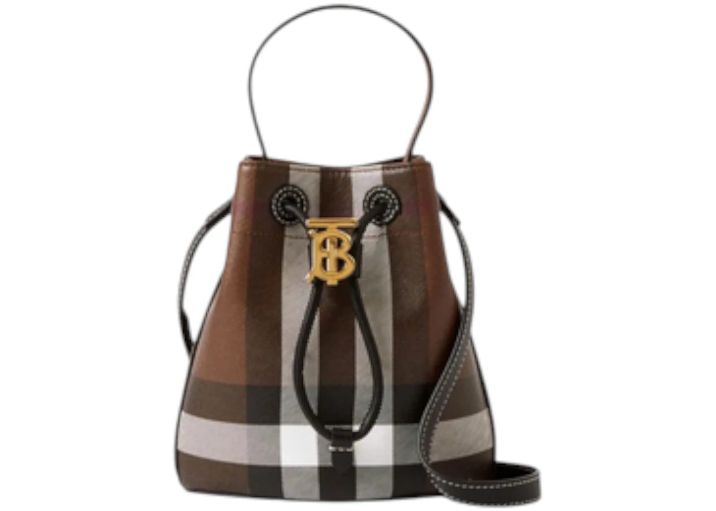 Burberry Mn Drawstring Bag Dark Birch Brown