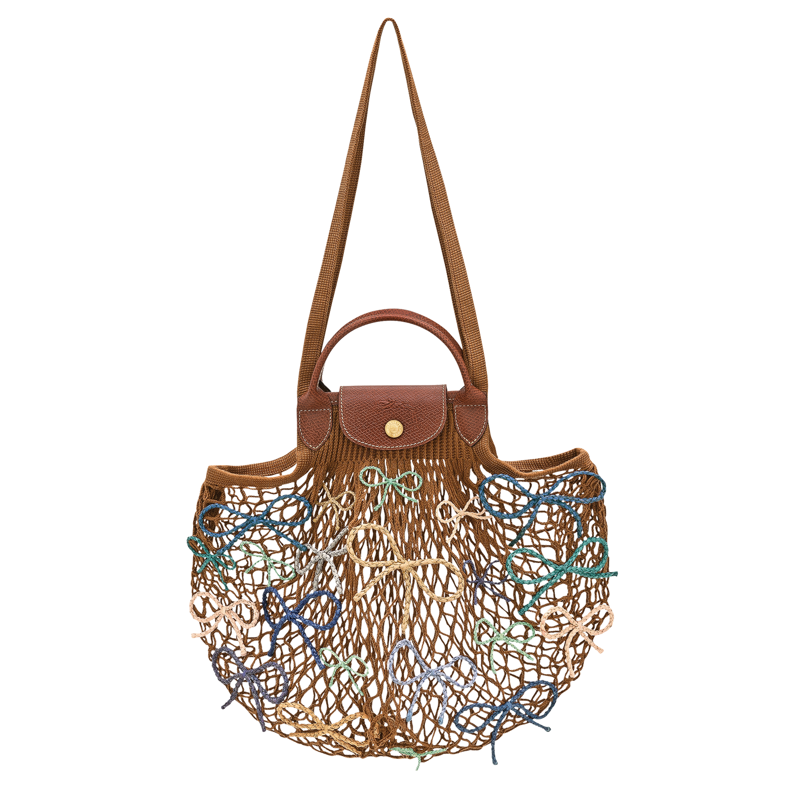 Longchamp Le Pliage Collection L Mesh bag Tobacco