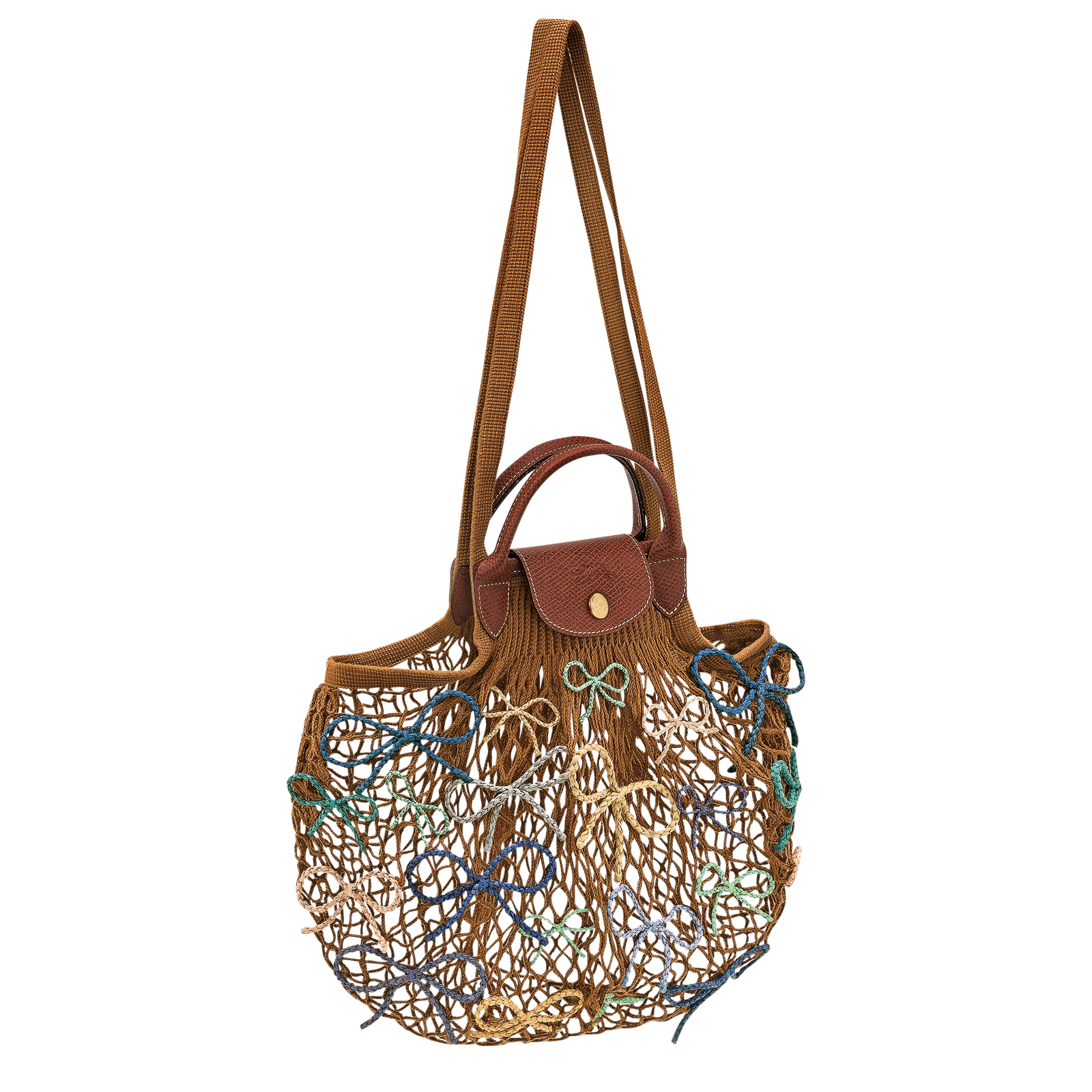 Longchamp Le Pliage Collection L Mesh bag Tobacco