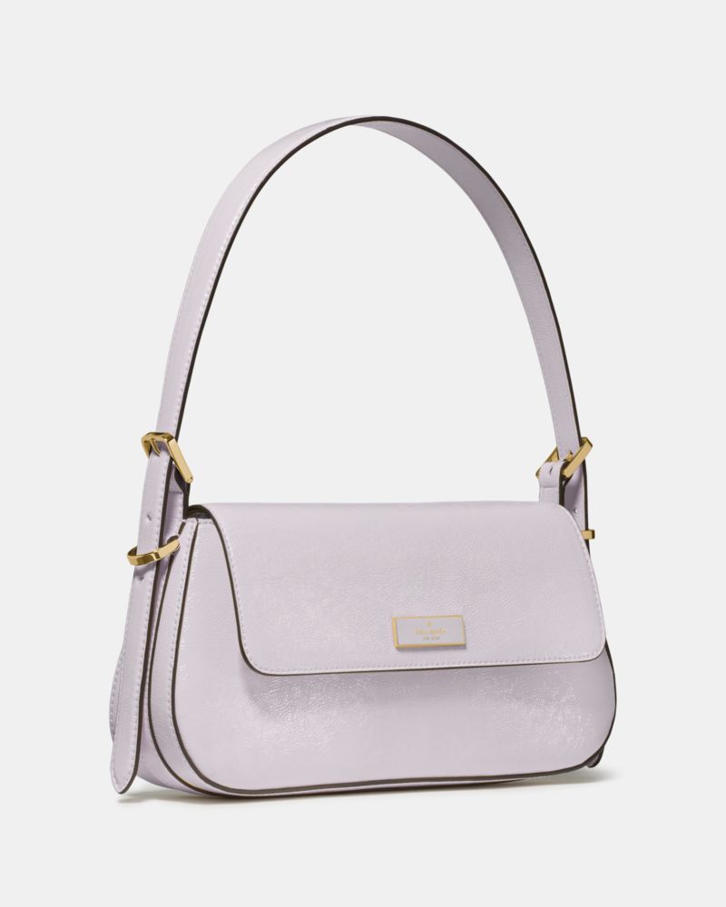 KateSpade Bridget Crinkle Patent Small Flap Shoulder Lilac Moonlight