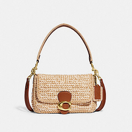 Coach Tabby Bag Charm Brass Peony