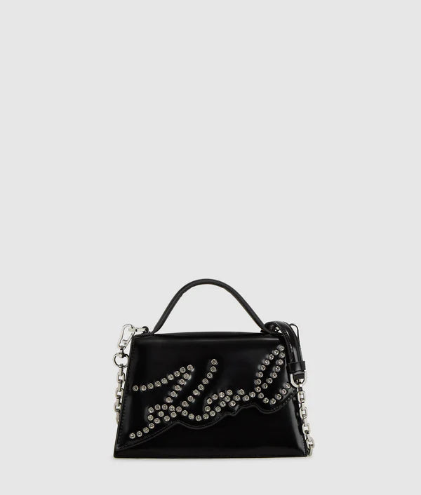 Karl Lagerfeld Ksignature Small Studded Crossbody Bag Black