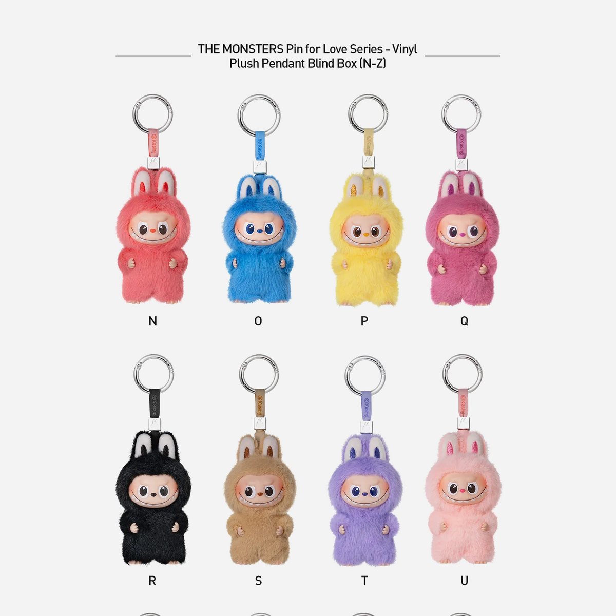 Pop Mart Labubu The Monsters Pin for Love Series Vinyl Plush Pendant (N-Z)(PACK OF 1)