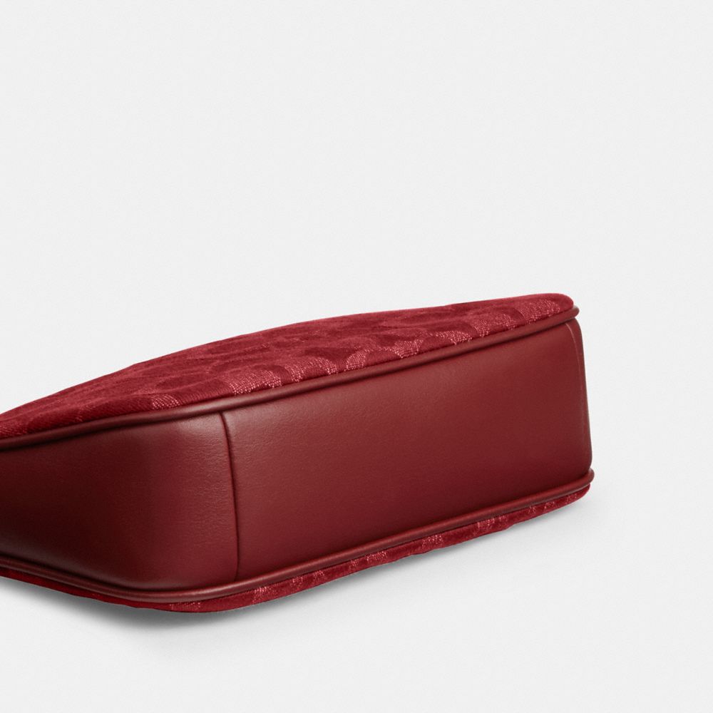 Coach Nolita 19 In Signature Denim Silver True Red