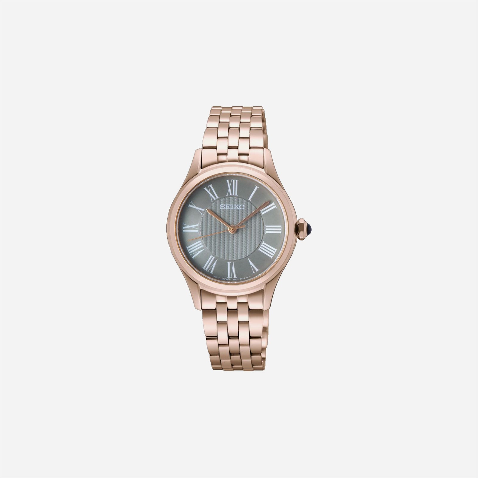 Seiko Conceptual Quartz Roman Numerals Dial Stainless Steel Watch Rose Gold PVD WMNS - SUR614P1