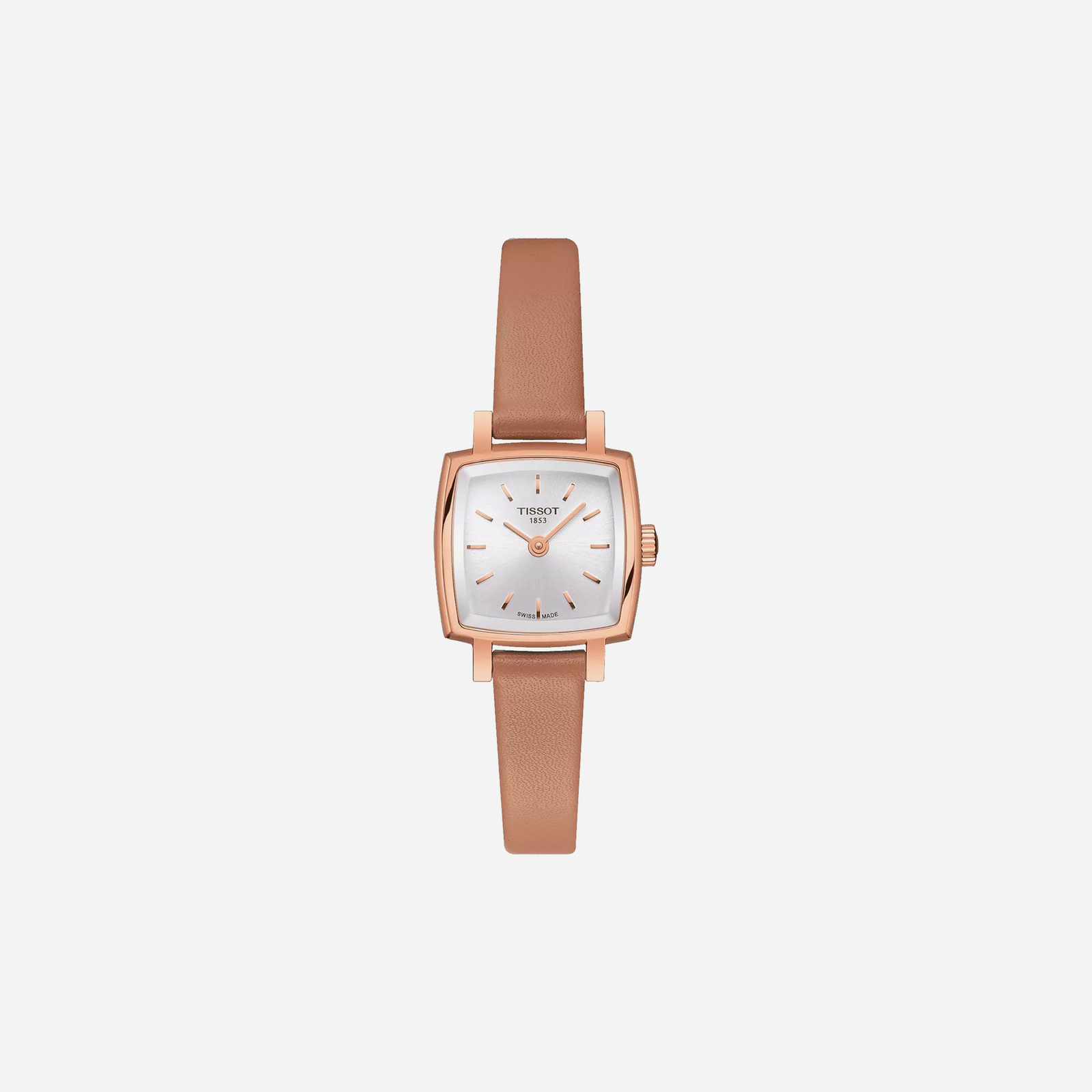 Tissot Lovely Summer set Baton Dial Brown Leather Strap Watch WMNS
