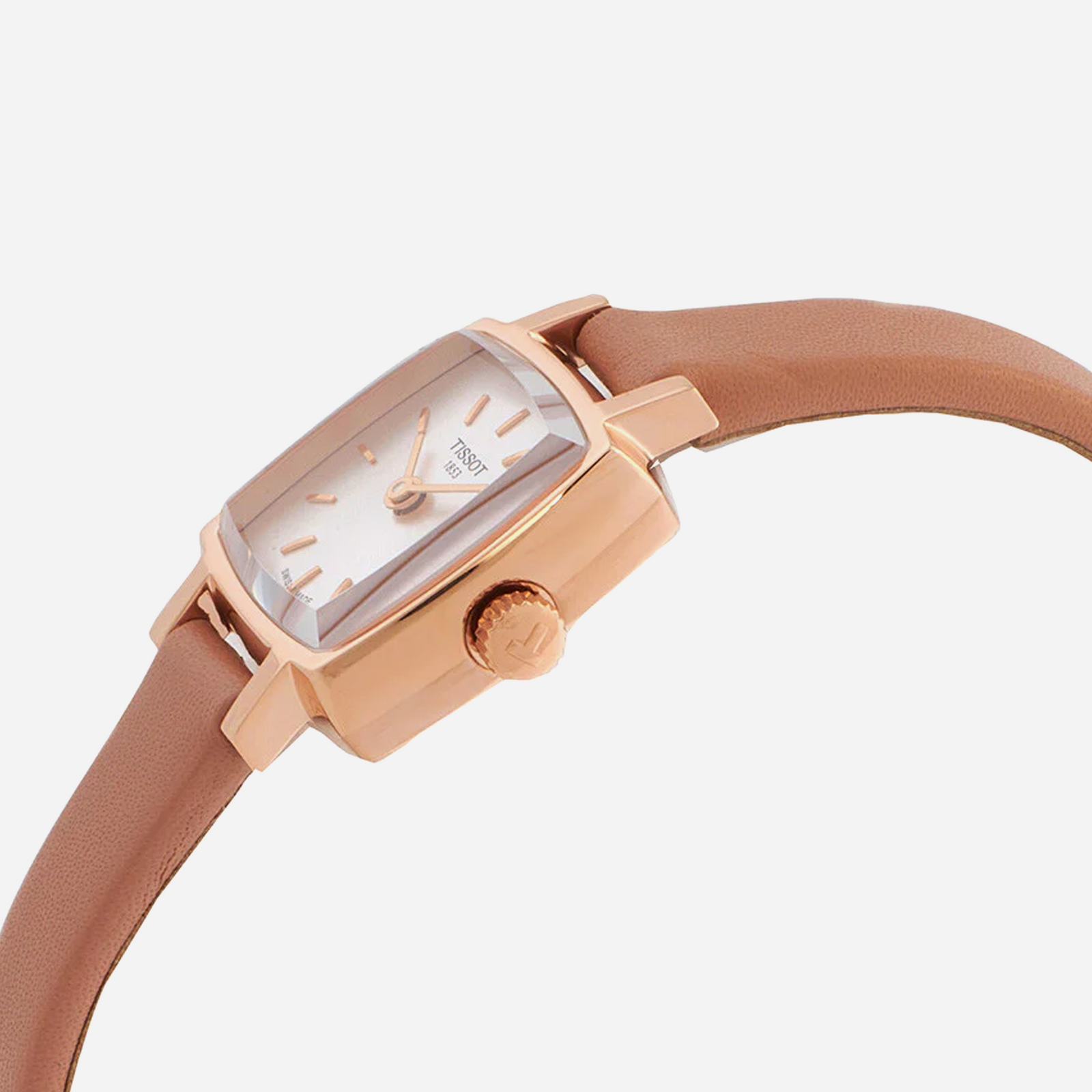 Tissot Lovely Summer set Baton Dial Brown Leather Strap Watch WMNS