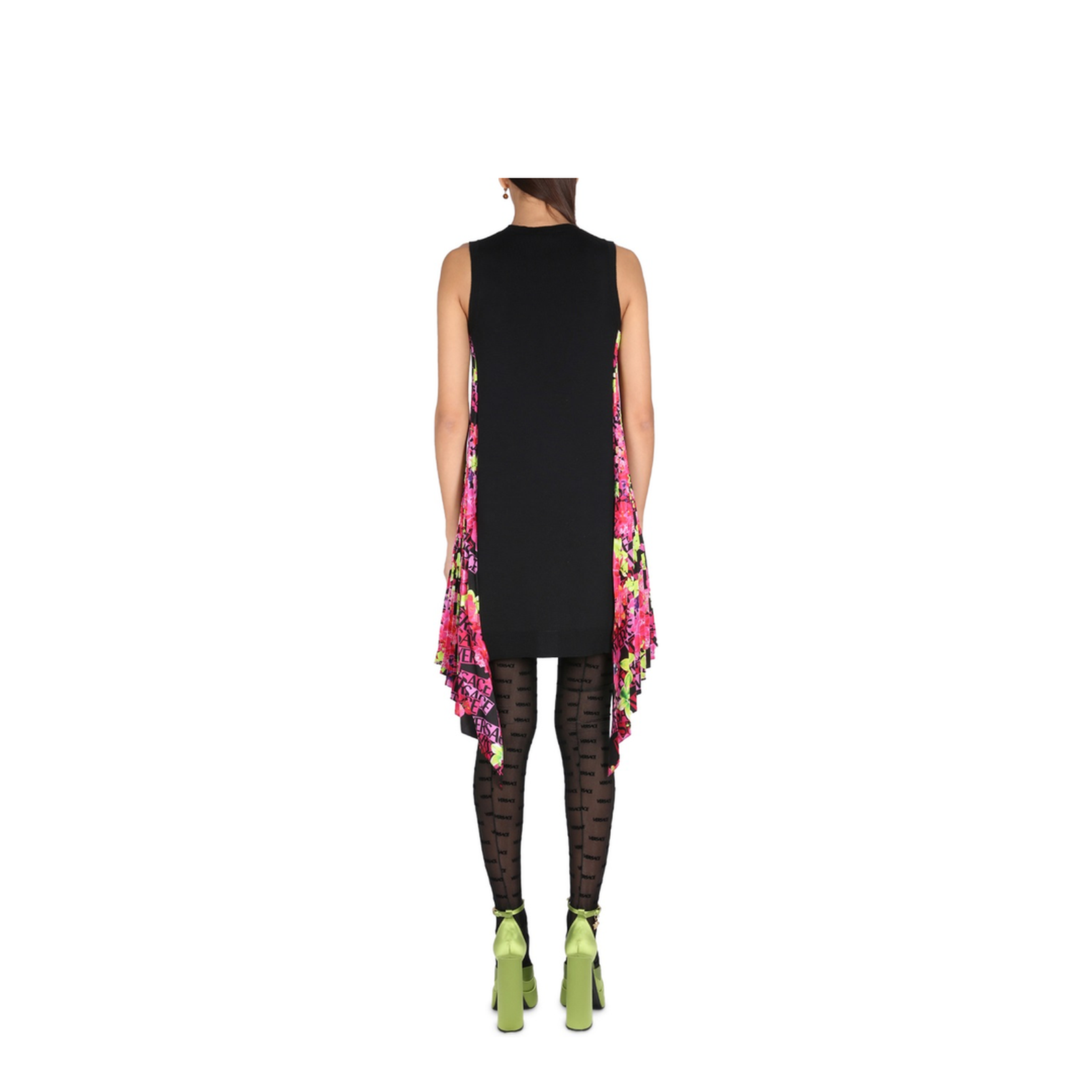 Orchid Logo Dress In Black