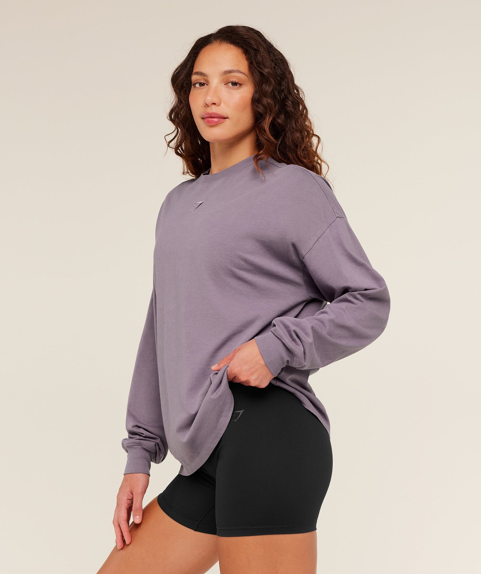 Women's Gymshark Power Washed Long Sleeve Top Dusk Purple