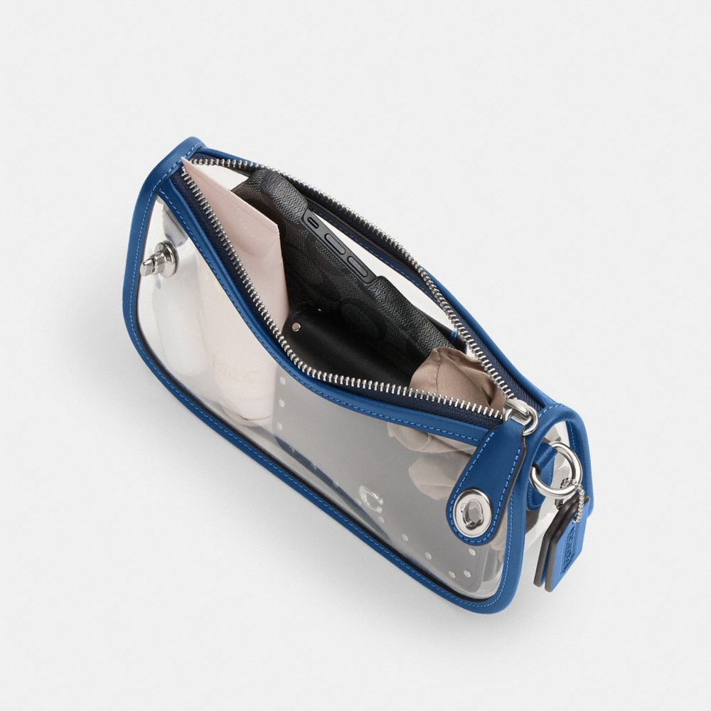 Coach Stadium Swinger Bag Silver True Blue