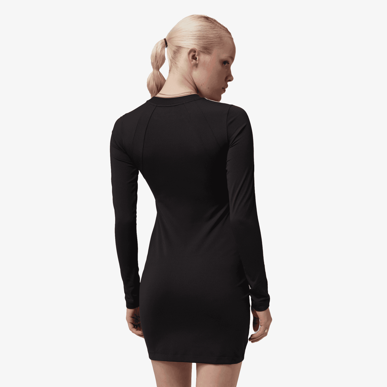NIKE BROOKLYN LONG-SLEEVE DRESS { BLACK/ GYM RED/ SAIL