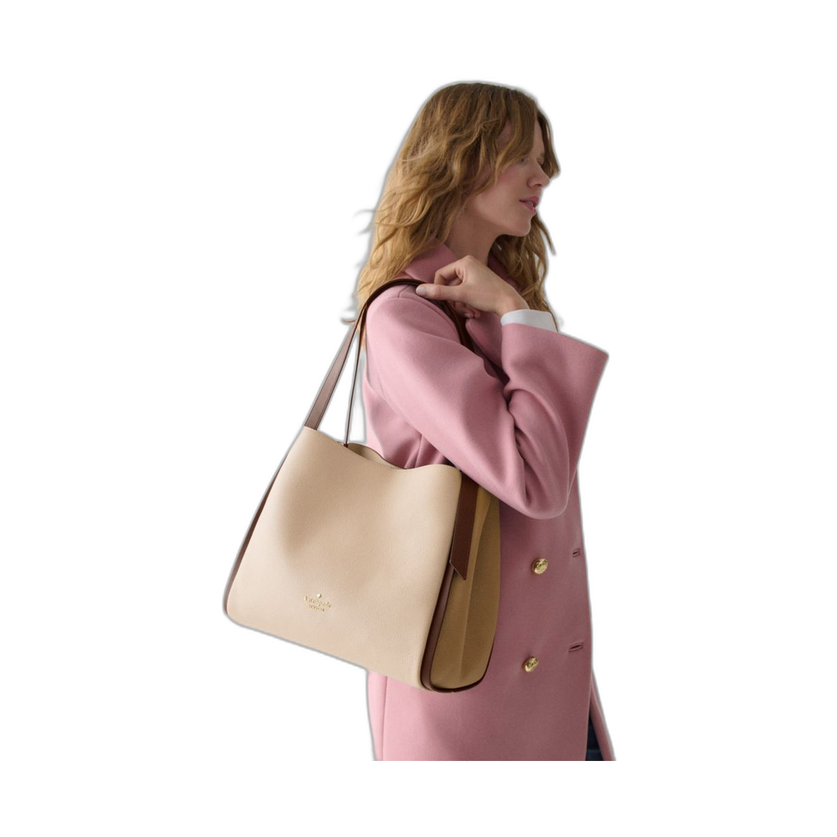 KateSpade Knott Colorblock Large Carryall Milk Glass Multi