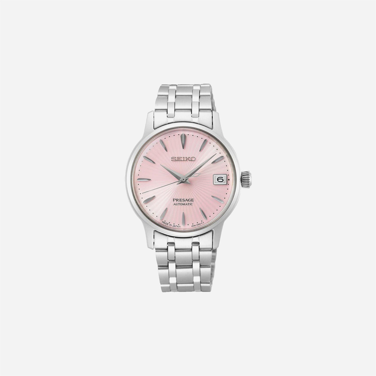 Seiko Presage Cocktail Time Cosmopolitan Pink Dial Stainless Steel Watch WMNS - SRP839J1