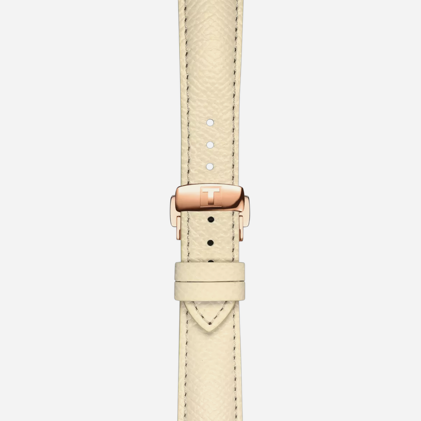Tissot Chemin Des Tourelles Powermatic 80 34mm Alpha Dial Cream Leather Strap Watch WMNS