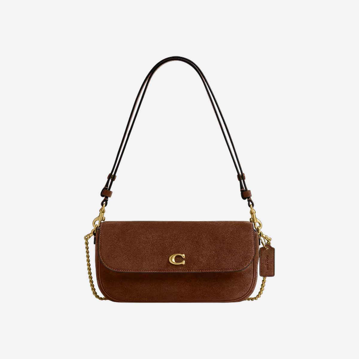 Coach Brook Flap Chain Bag Warm Brown