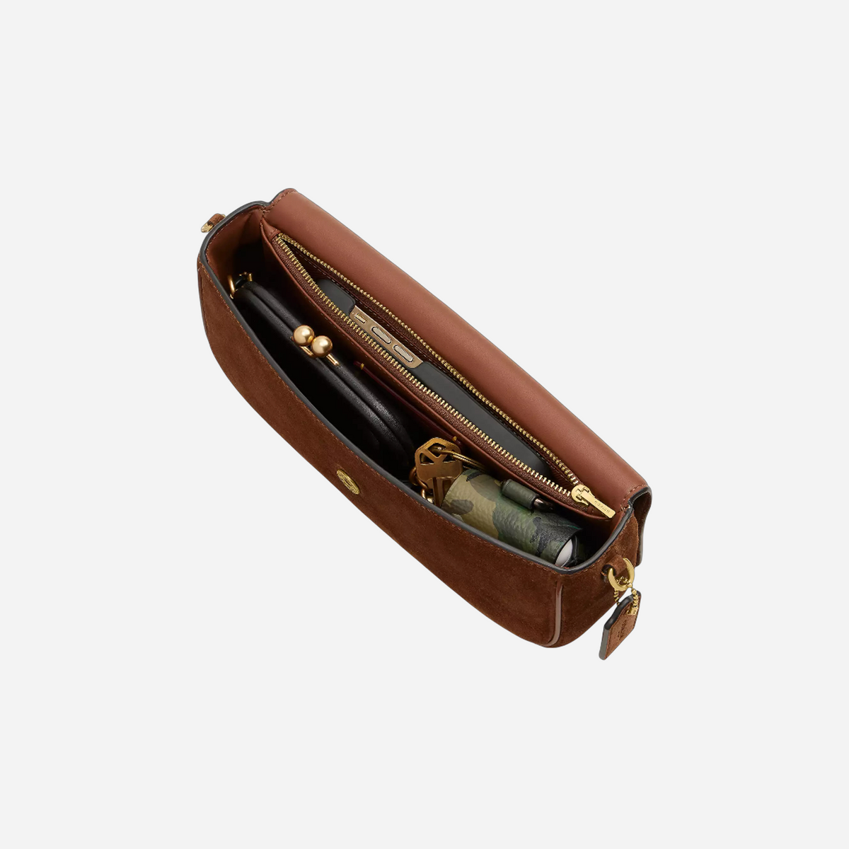 Coach Brook Flap Chain Bag Warm Brown