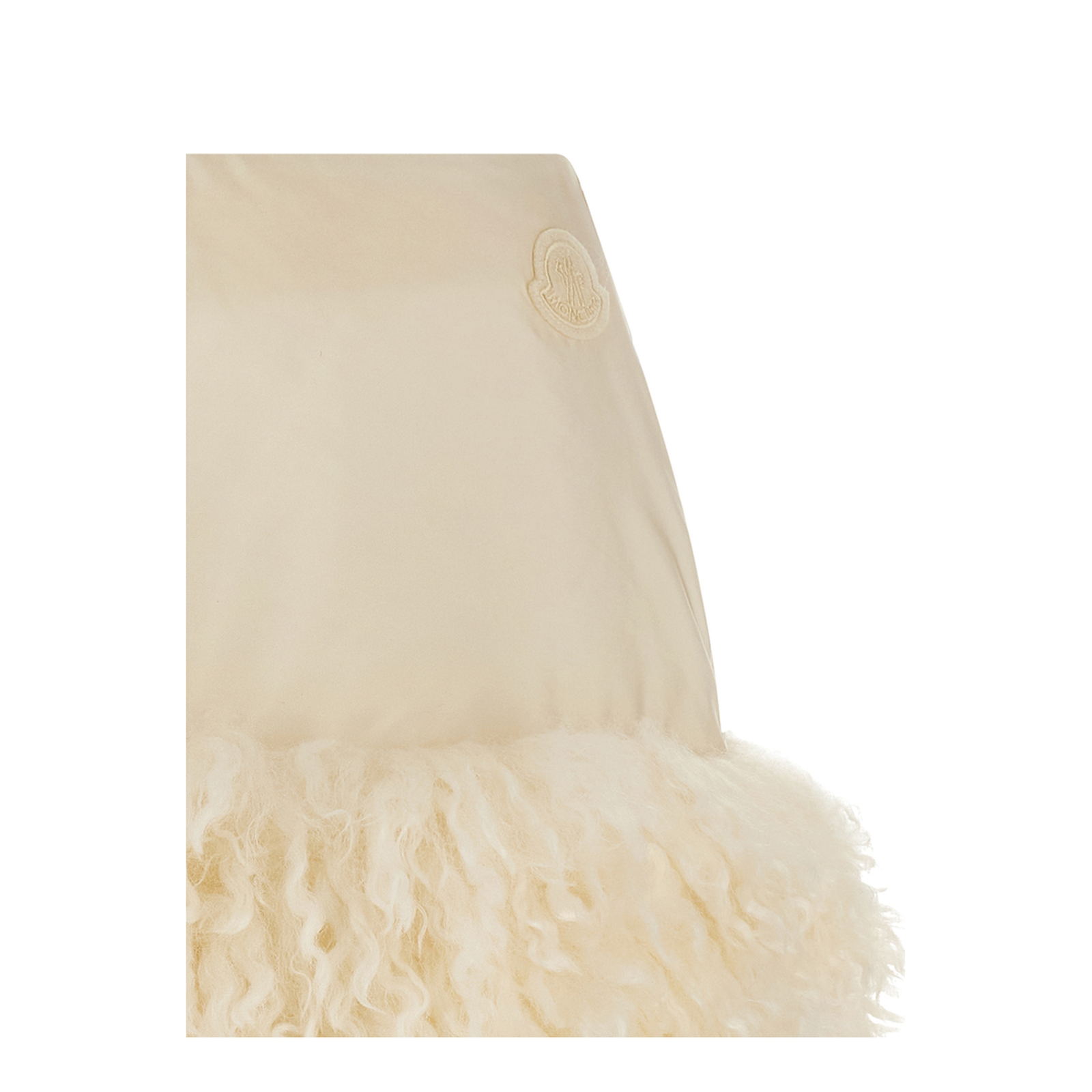 Teddy-Trimmed Mini Skirt White