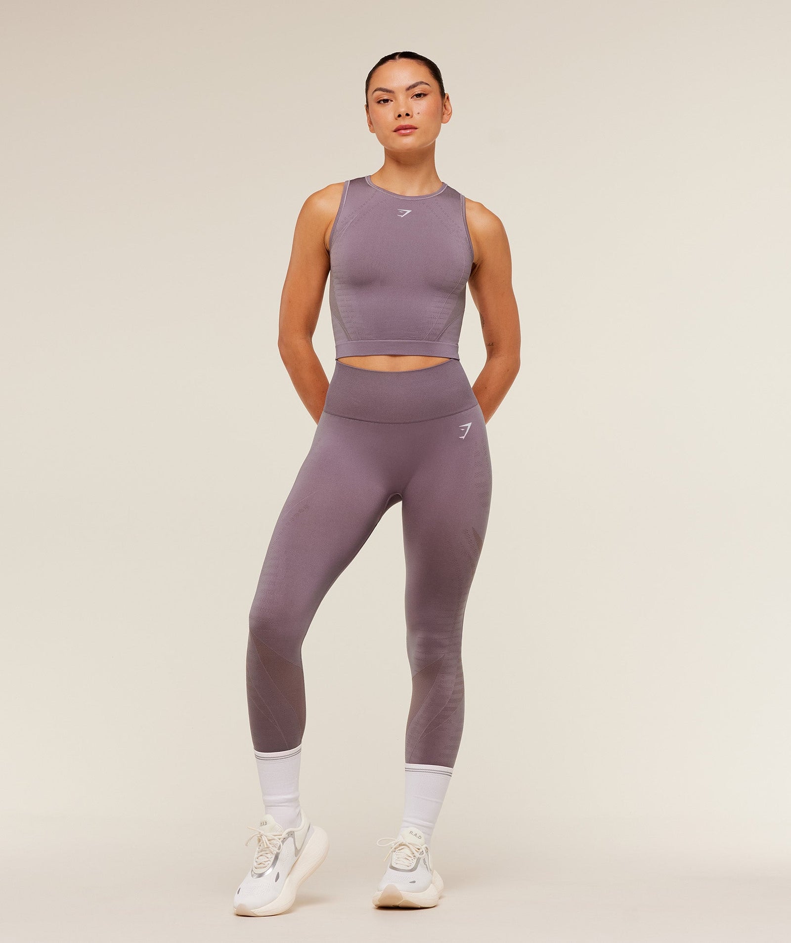 Women's Gymshark Running Seamless Leggings Dusk Purple