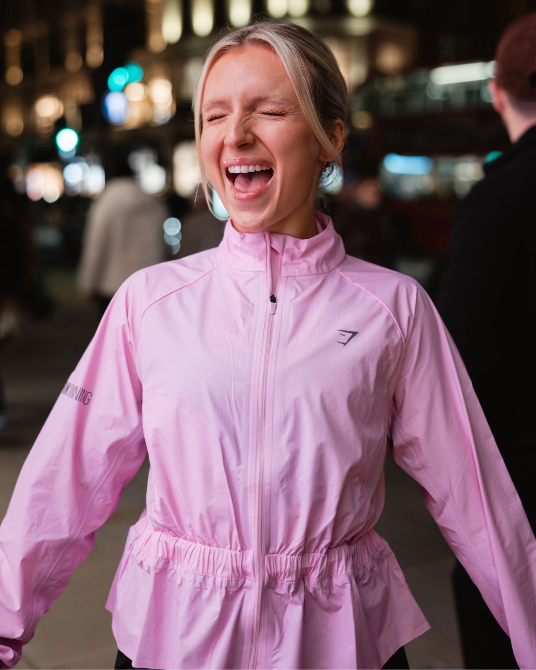Women's Gymshark Running Elite Windproof Jacket Sour Pink