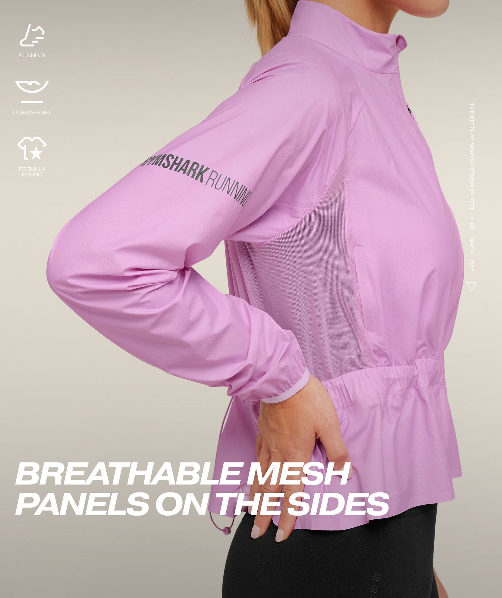 Women's Gymshark Running Elite Windproof Jacket Sour Pink