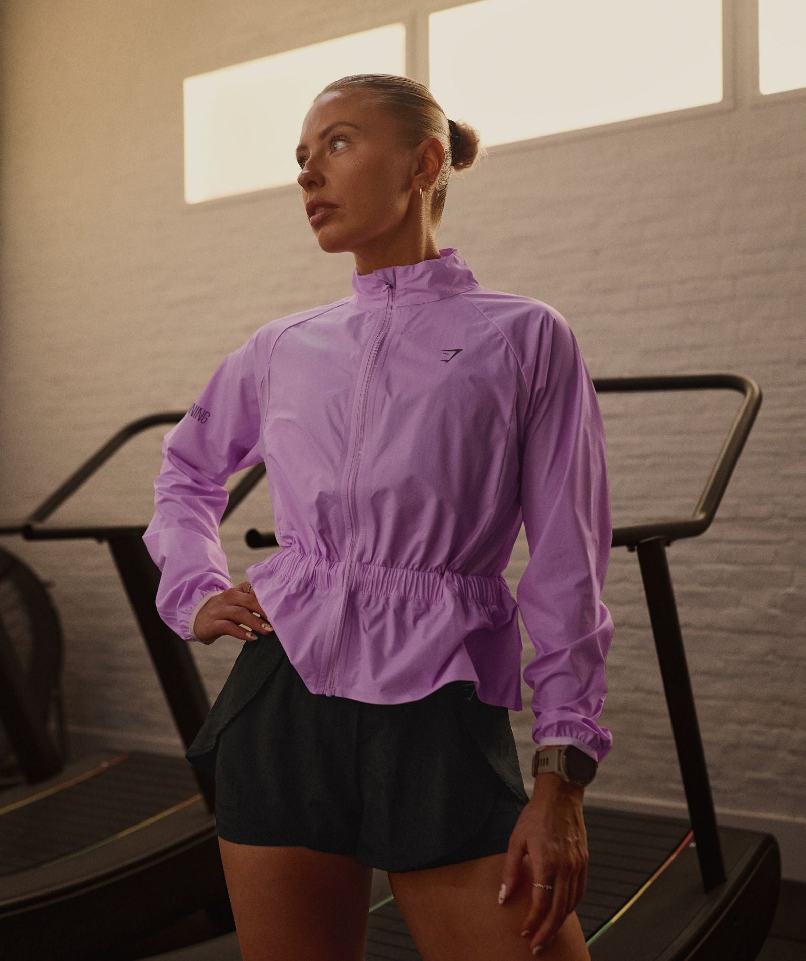Women's Gymshark Running Elite Windproof Jacket Sour Pink