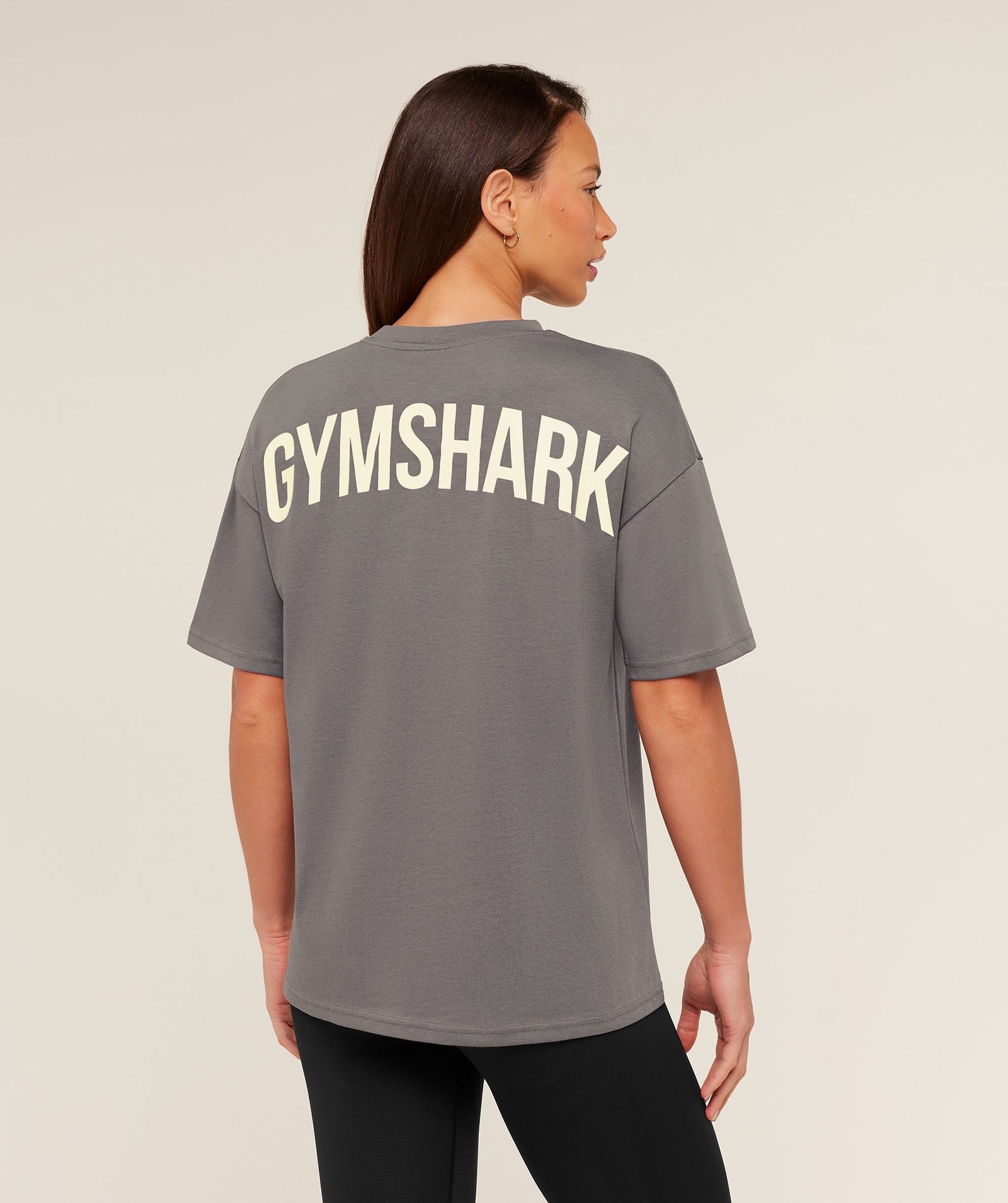Women's Gymshark Power Oversized T-Shirt Cool Brown