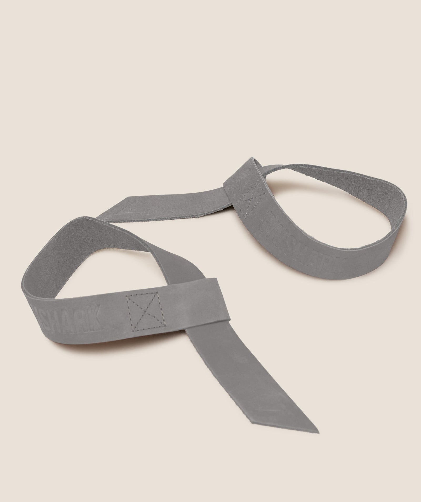 Women's Gymshark Leather Lifting Straps Pitch Grey