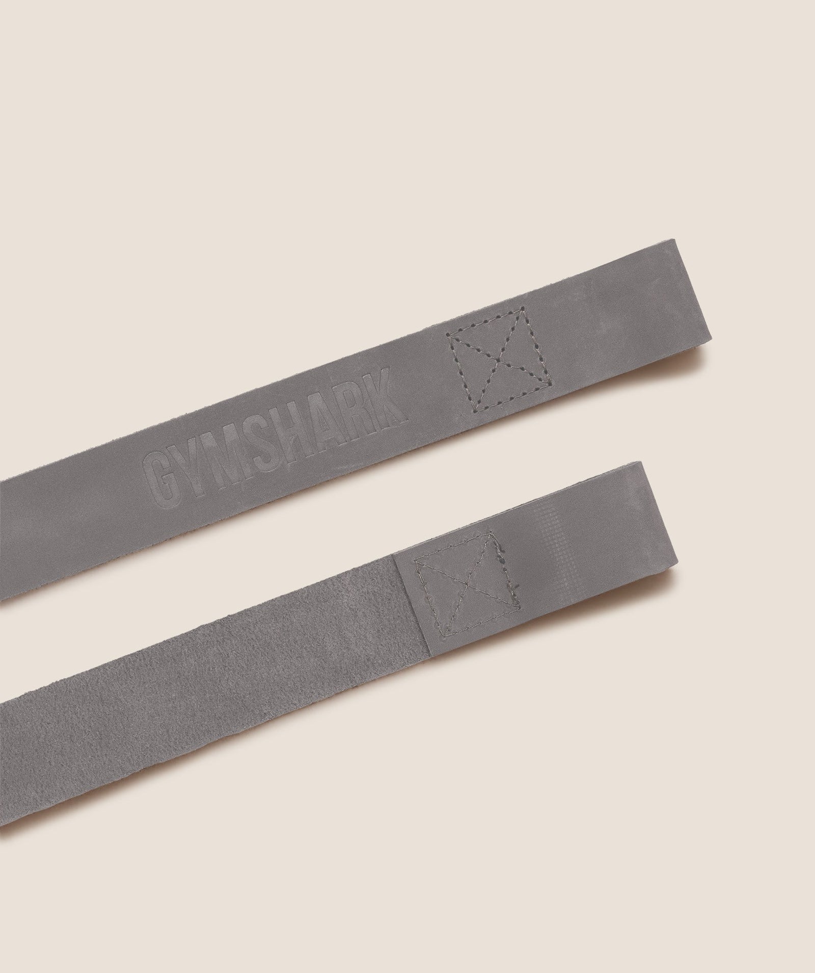 Women's Gymshark Leather Lifting Straps Pitch Grey