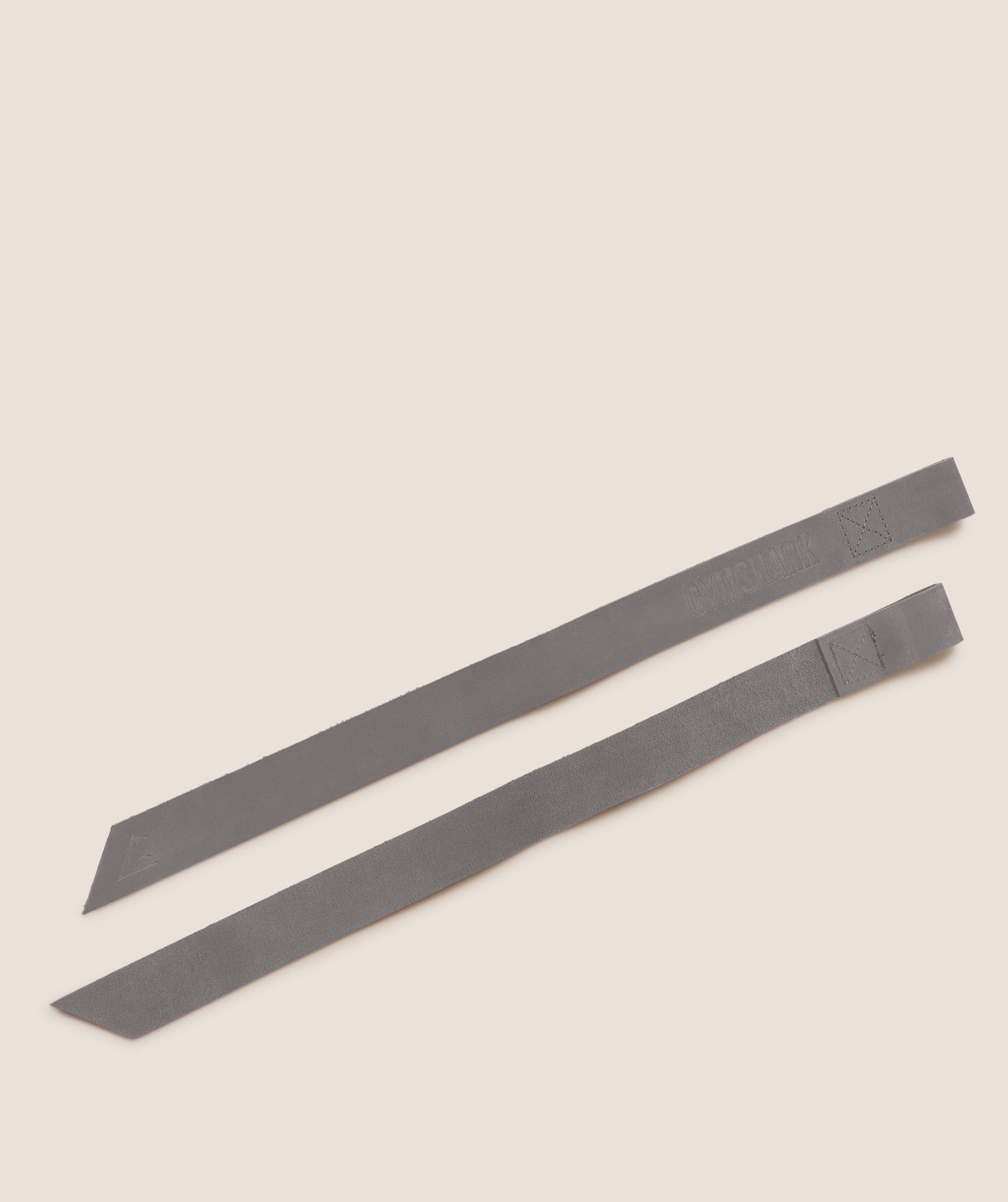 Women's Gymshark Leather Lifting Straps Pitch Grey