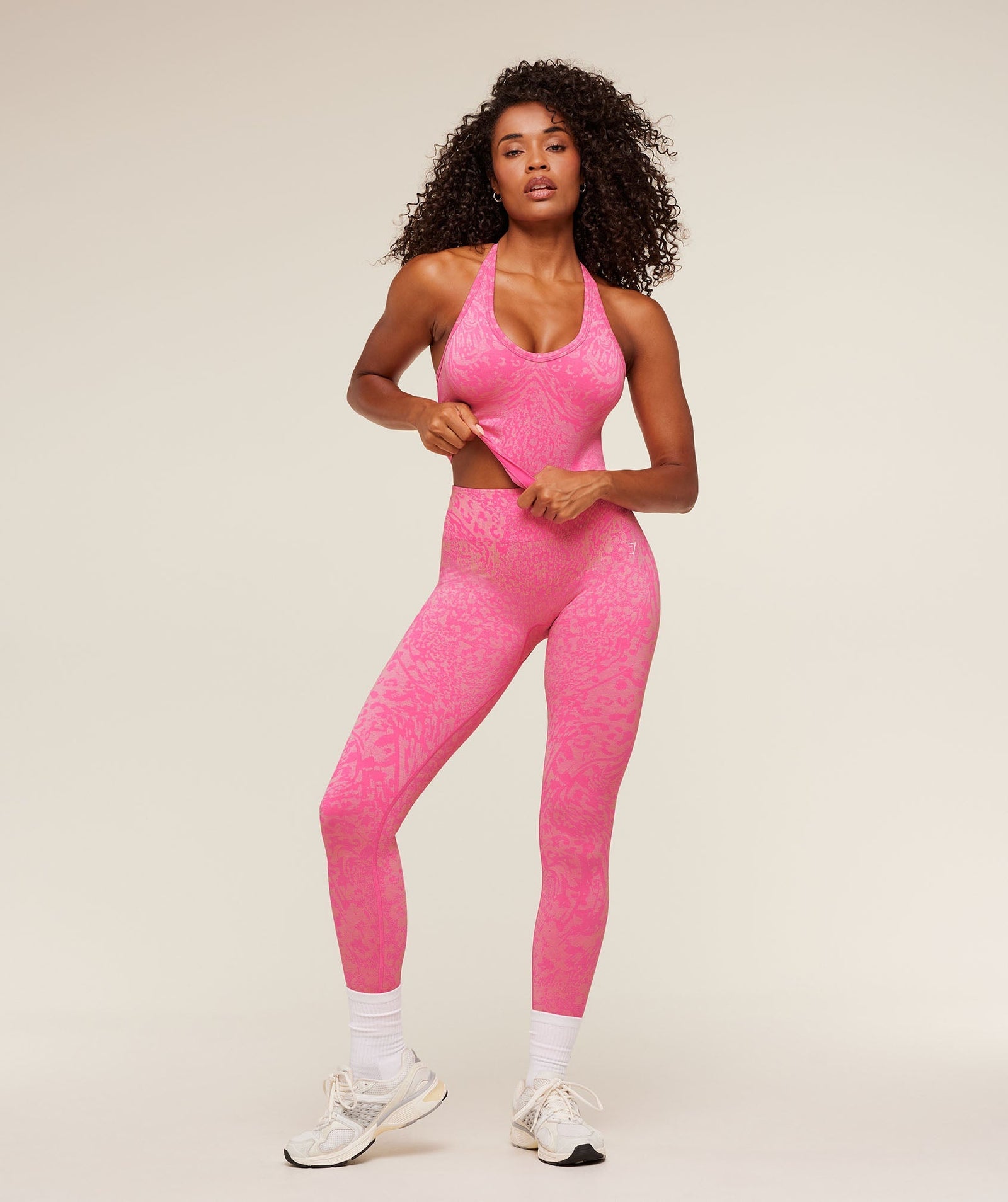 Women's Gymshark Adapt Animal X Whitney Tank Top With Shelf Electric Pink