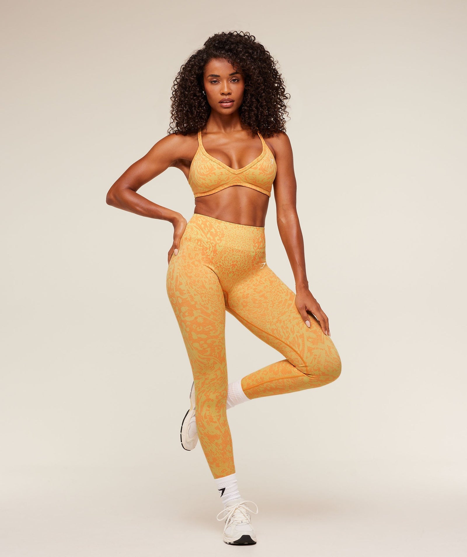 Women's Gymshark Adapt Animal X Whitney Sports Bra Sorbet Yellow