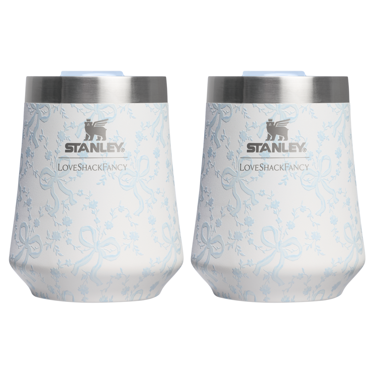 Stanley Stanley 1913 x LoveShackFancy Holiday The Reserve Wine Tumbler Set 2-pack Coquette Bow Winter Ice