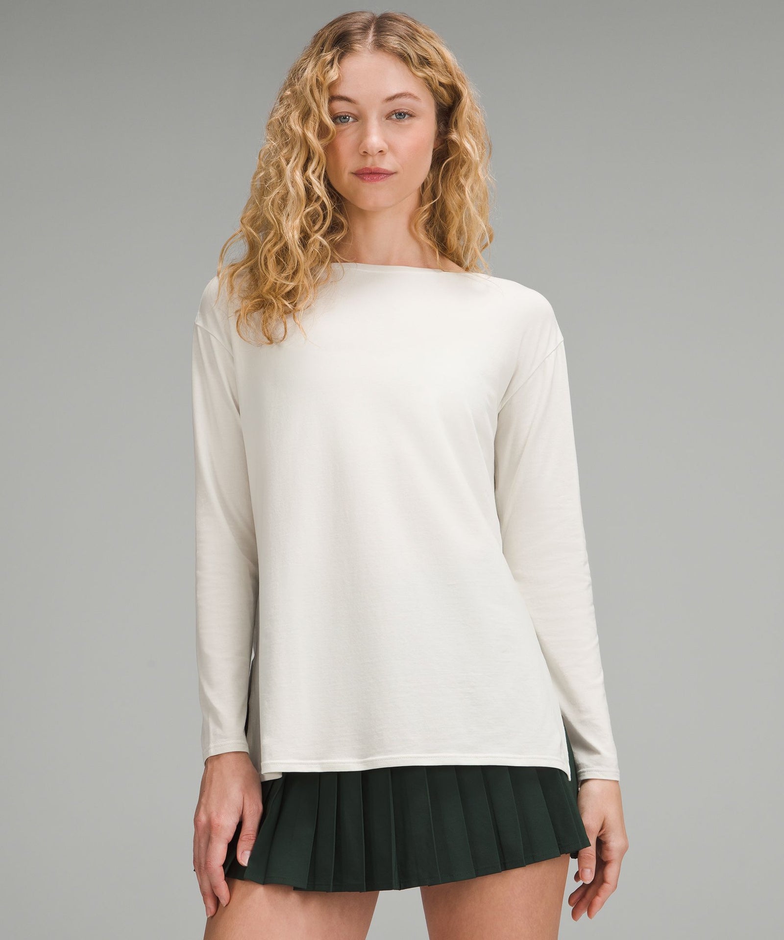 Lululemon Women's Relaxed-Fit Boatneck Long-Sleeve Shirt
