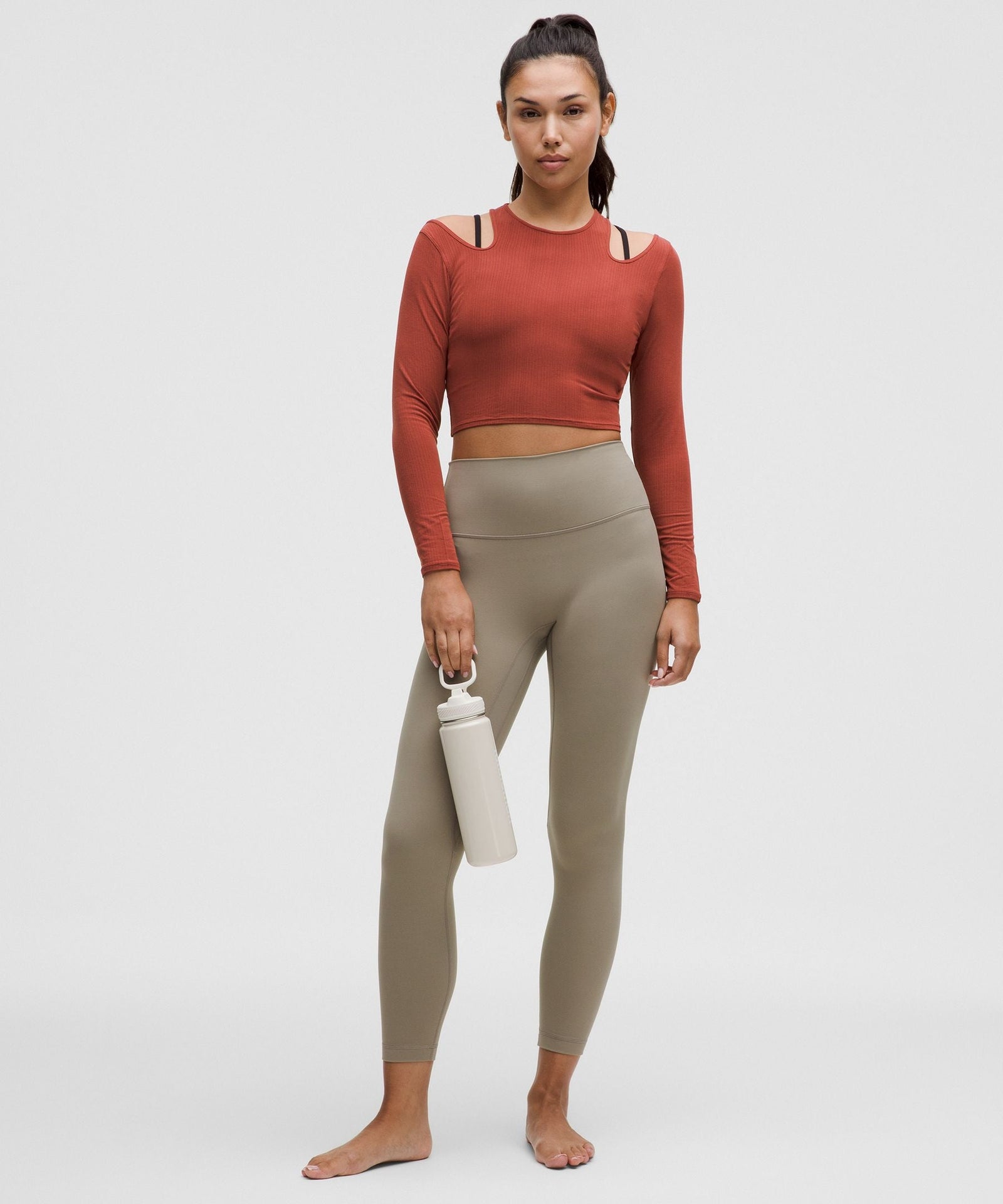 Lululemon Women's Shoulder Cut-Out Yoga Long-Sleeve Shirt