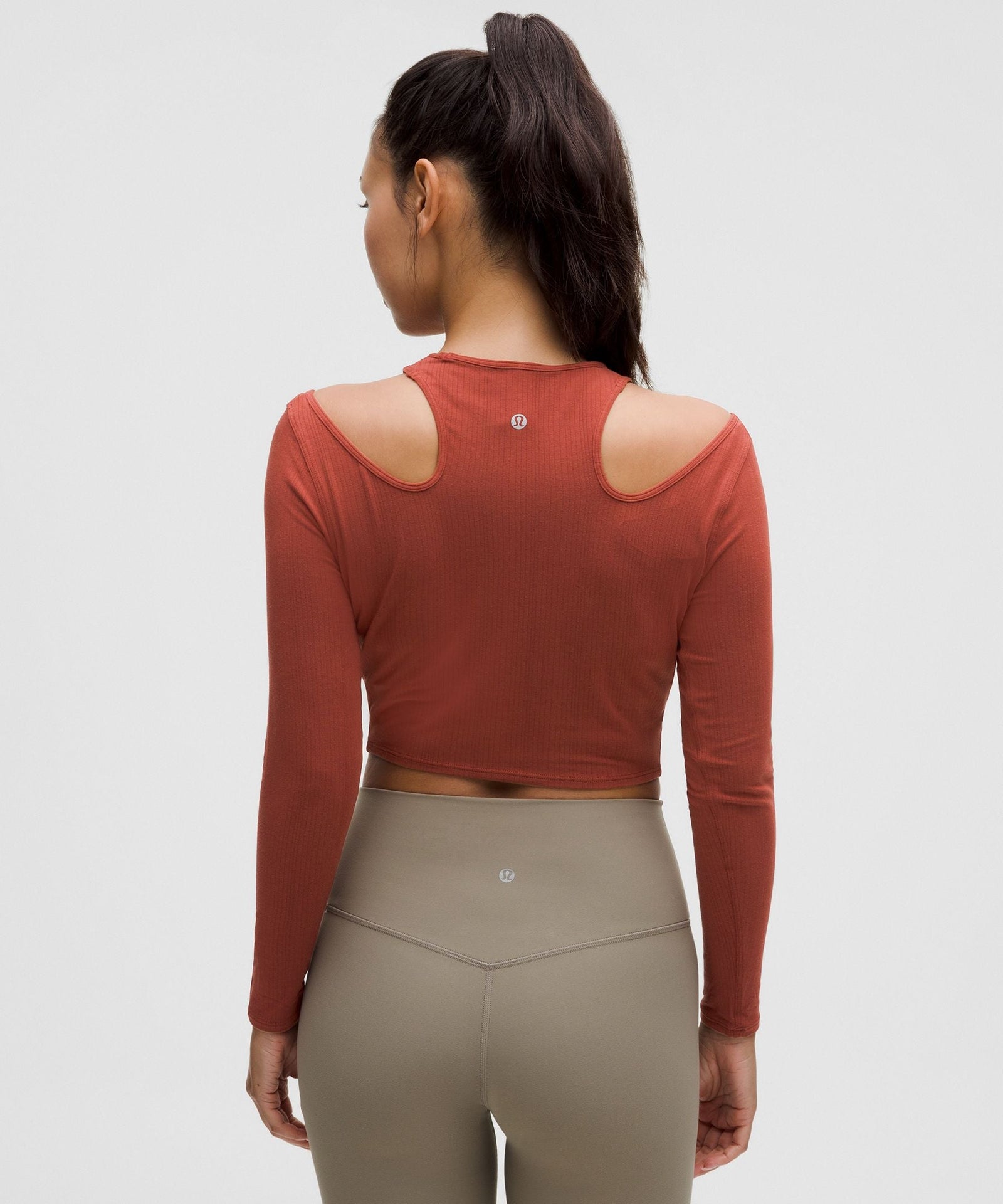 Lululemon Women's Shoulder Cut-Out Yoga Long-Sleeve Shirt