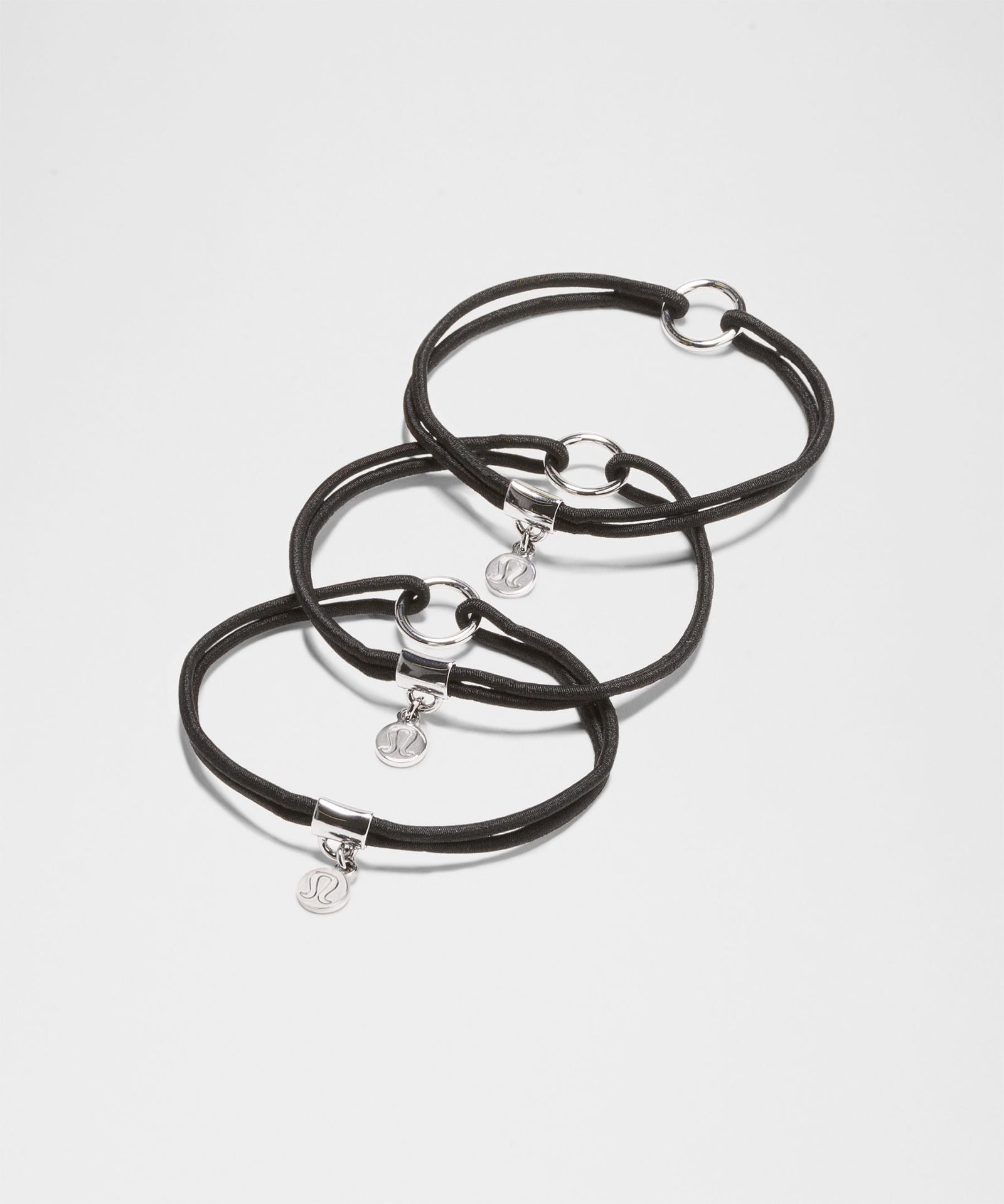 Lululemon Logo Charm Hair Ties *3 Pack