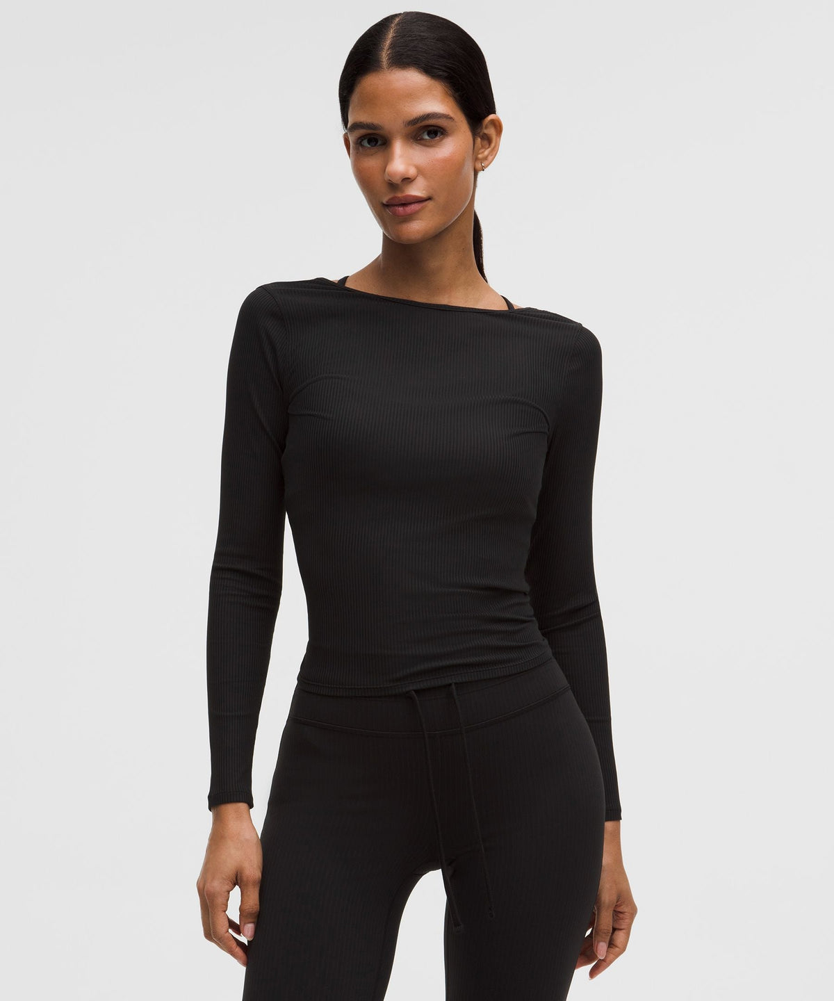 Lululemon Women's Ribbed Scoop-Back Yoga Long-Sleeve Shirt