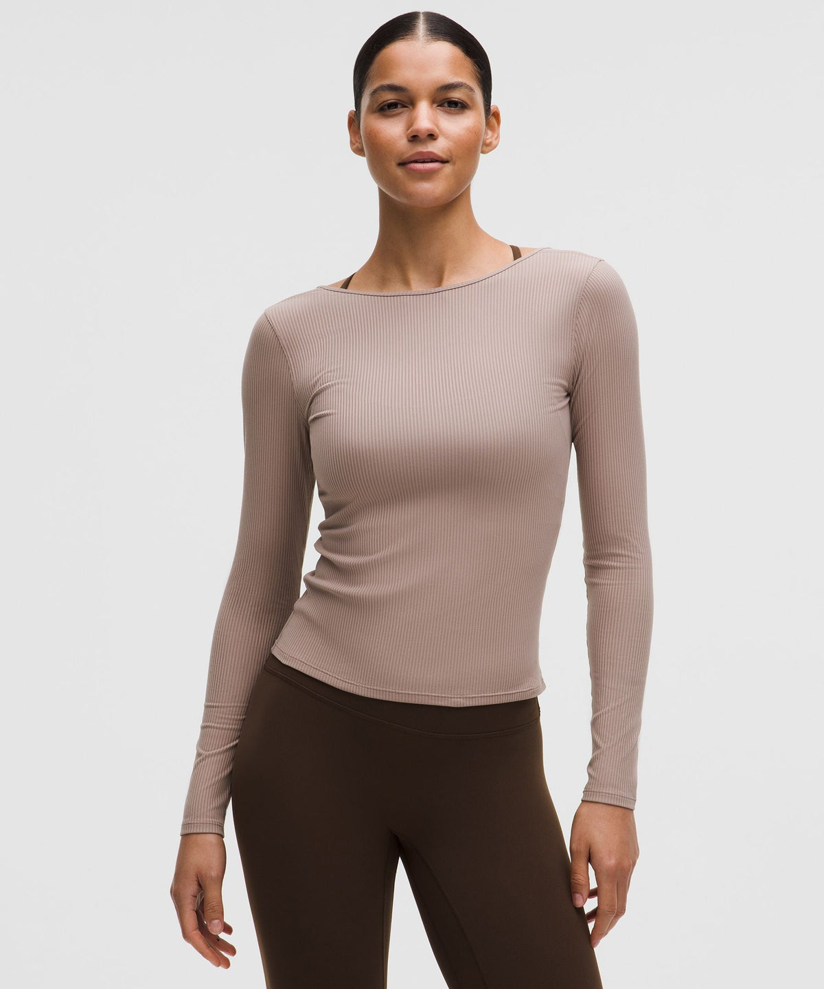 Lululemon Women's Ribbed Scoop-Back Yoga Long-Sleeve Shirt