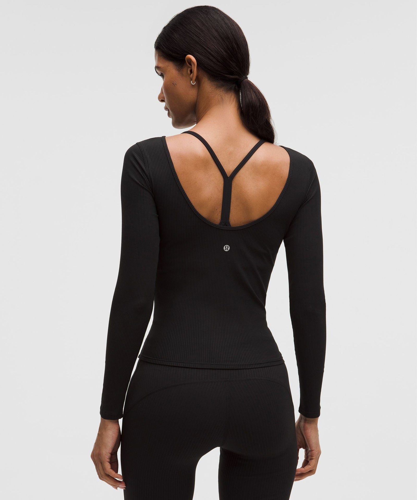 Lululemon Women's Ribbed Scoop-Back Yoga Long-Sleeve Shirt