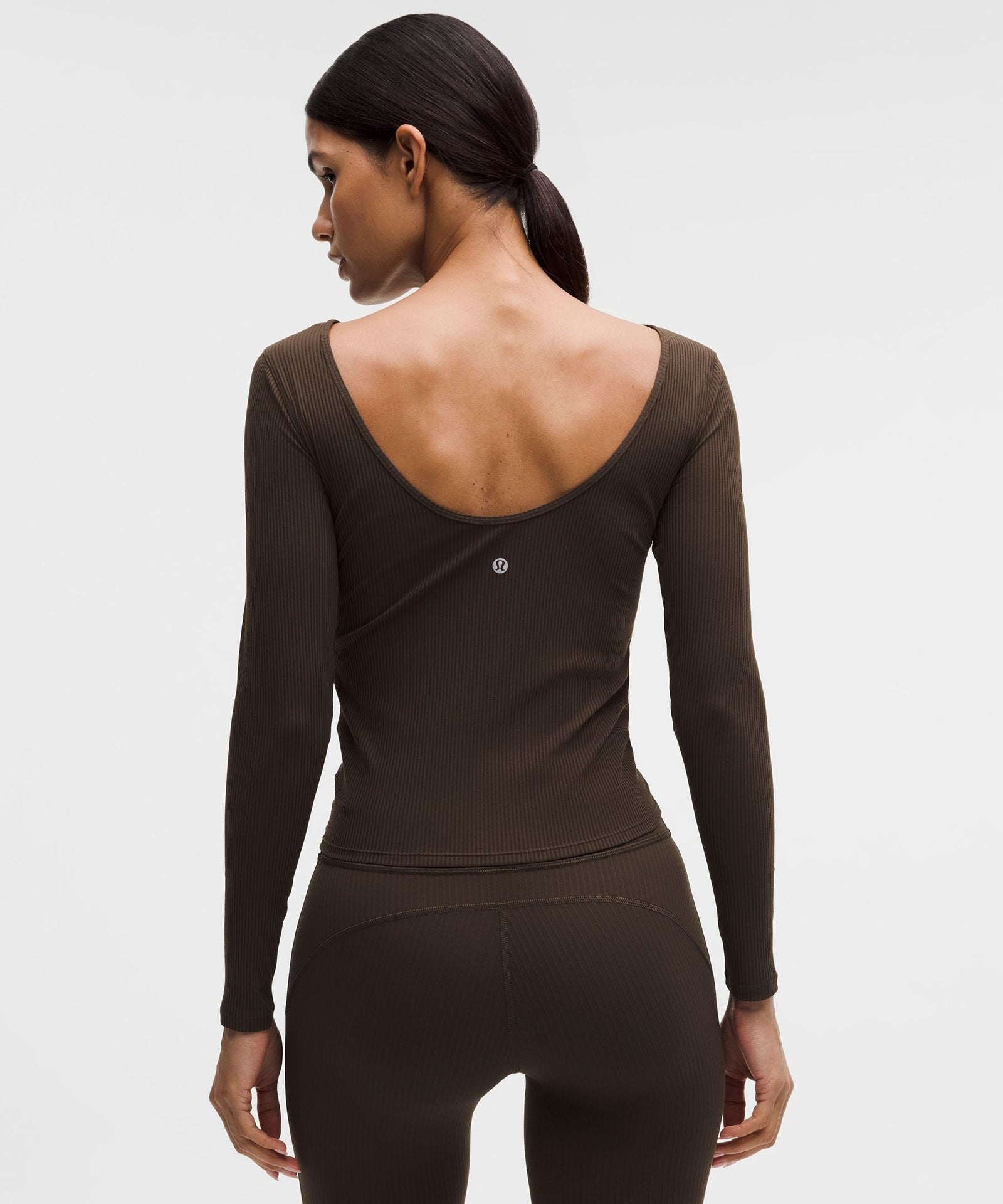 Lululemon Women's Ribbed Scoop-Back Yoga Long-Sleeve Shirt