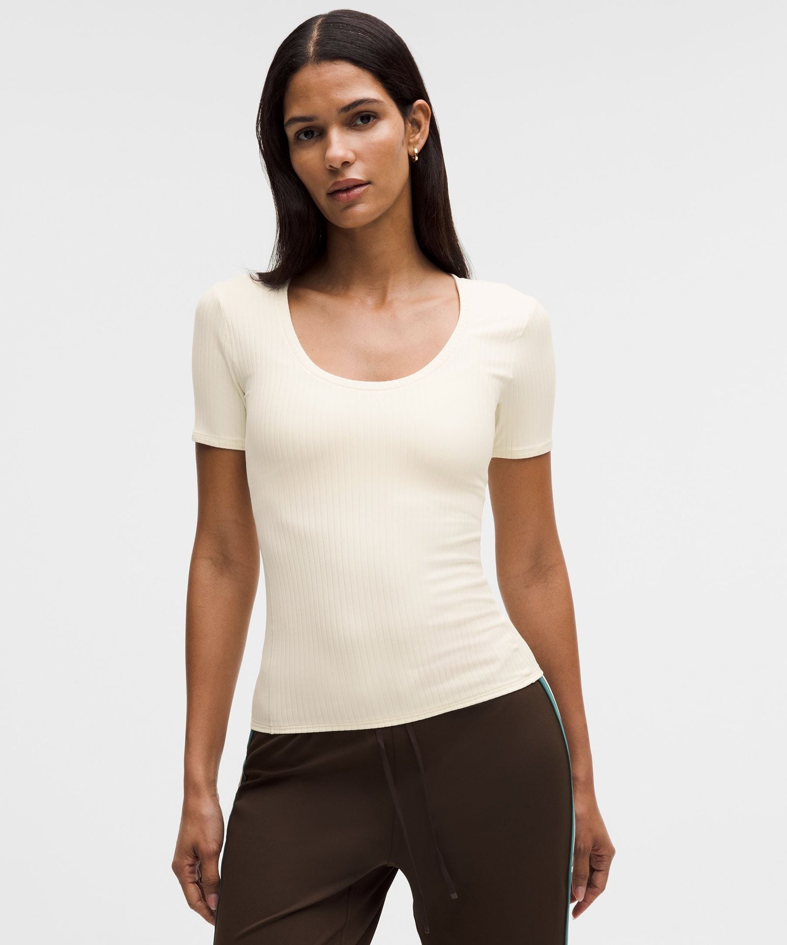 Lululemon Women's Wundermost Ultra-Soft Ribbed Nulu Scoop-Neck Shirt