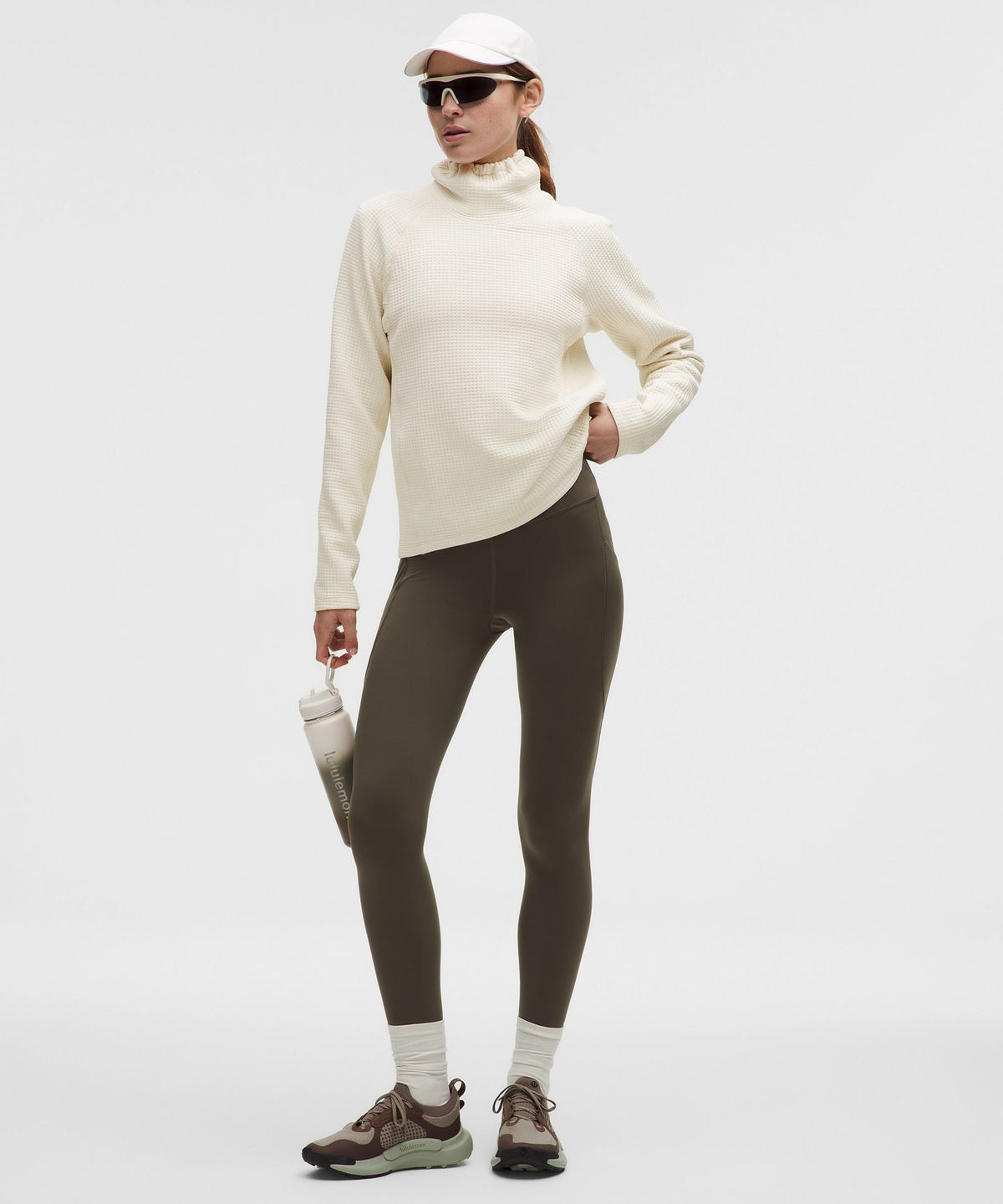 Lululemon Women's Waffle-Knit Funnel-Neck Long-Sleeve Shirt