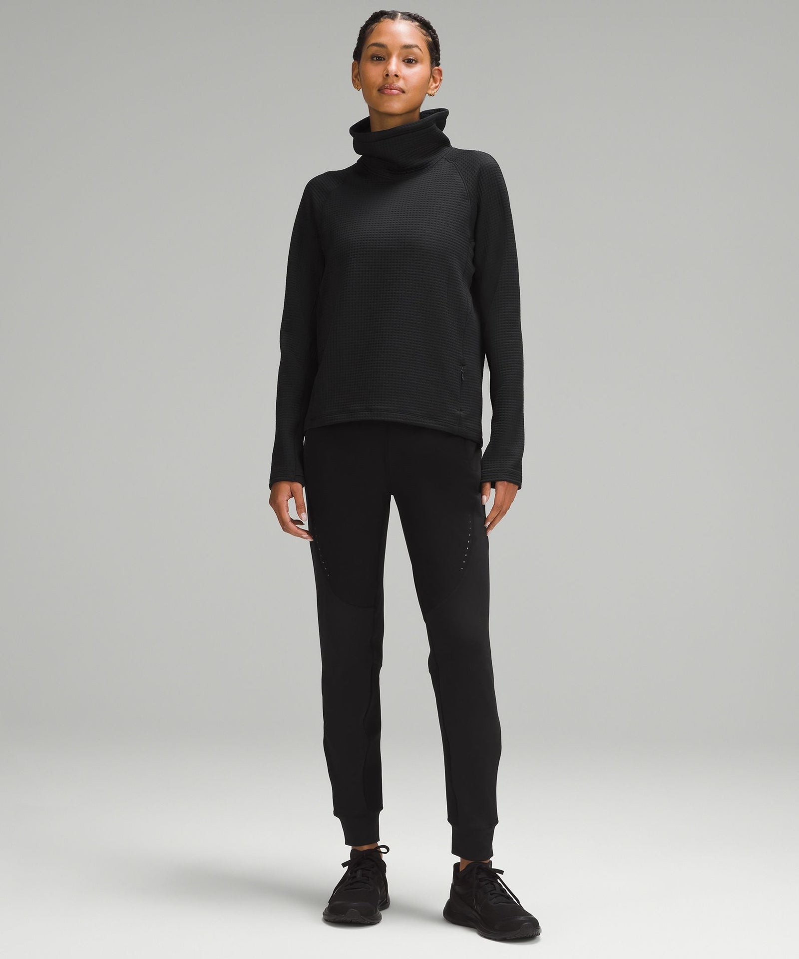 Lululemon Women's Waffle-Knit Funnel-Neck Long-Sleeve Shirt