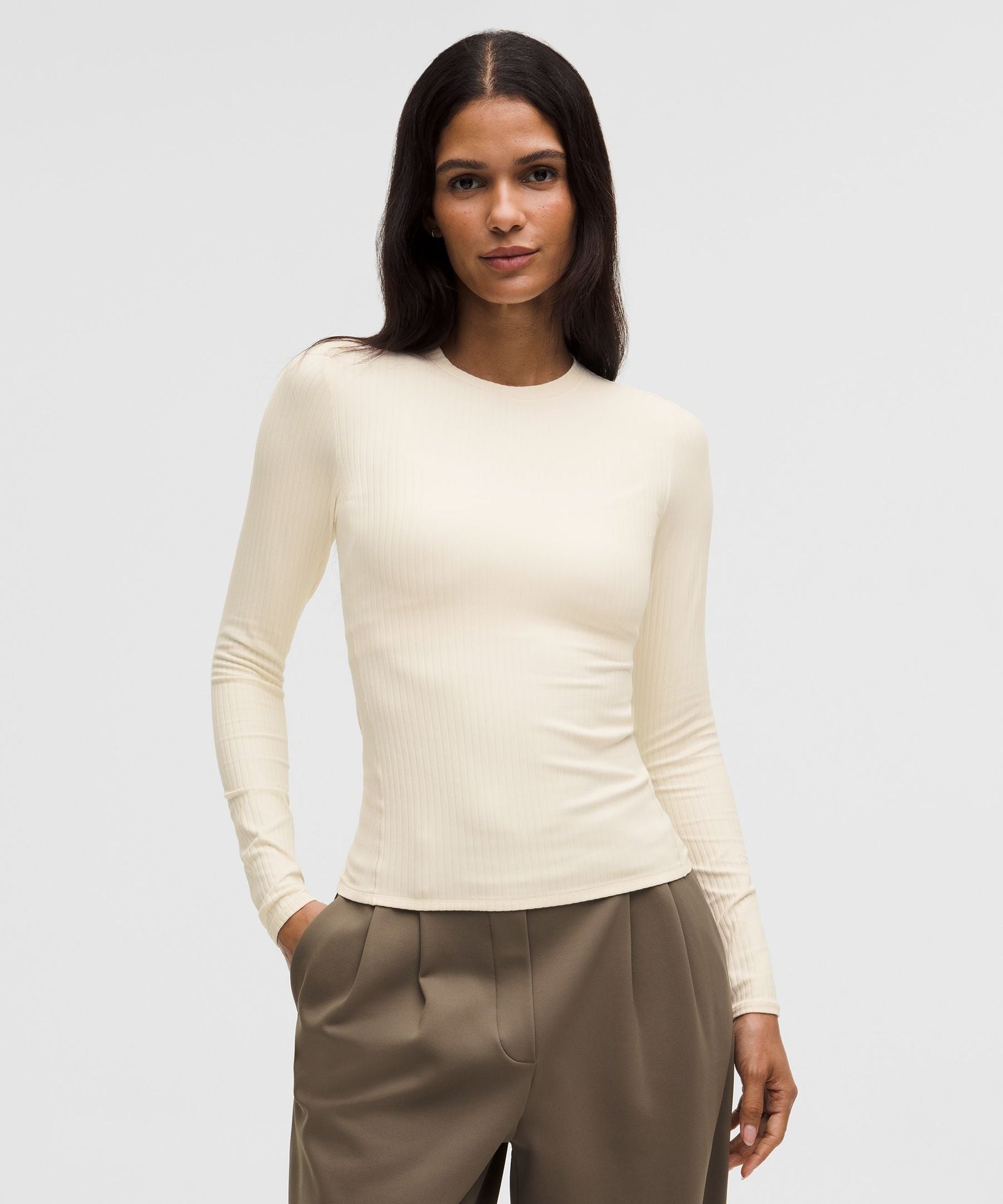 Lululemon Women's Wundermost Ultra-Soft Ribbed Nulu Crewneck Long-Sleeve Shirt
