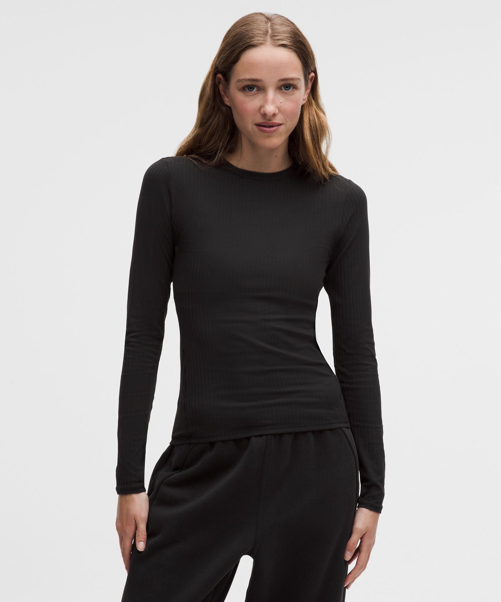 Lululemon Women's Wundermost Ultra-Soft Ribbed Nulu Crewneck Long-Sleeve Shirt