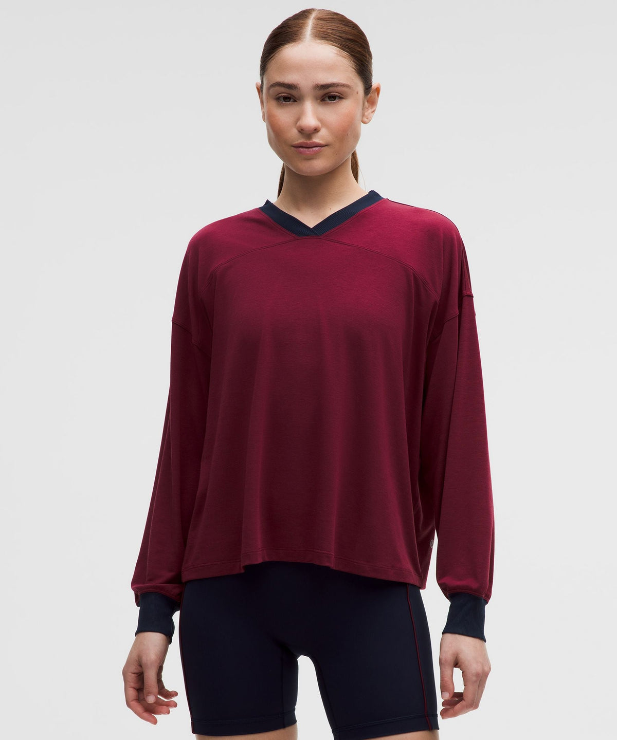 Lululemon Women's Jersey Training V-Neck Long-Sleeve Shirt