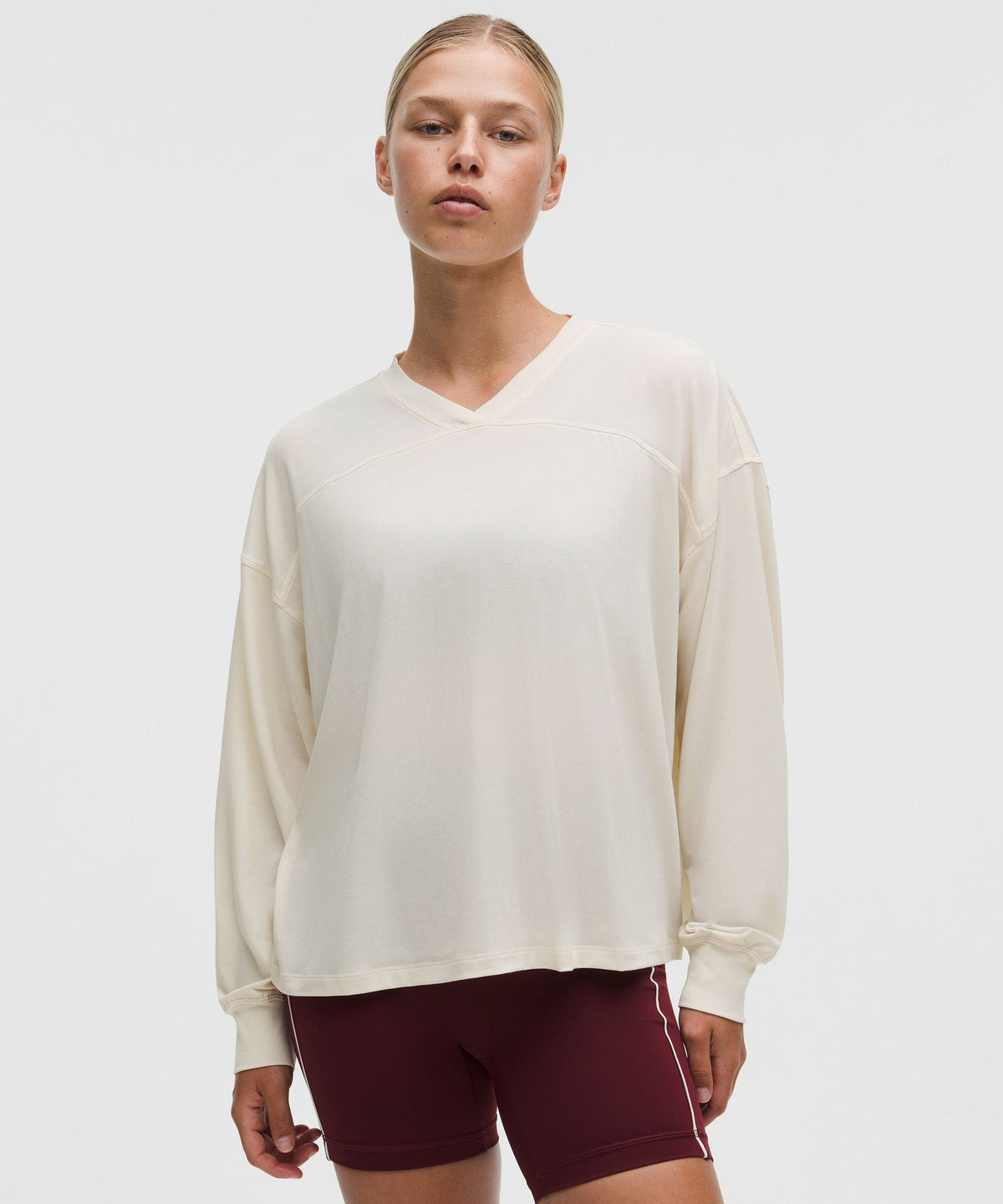 Lululemon Women's Jersey Training V-Neck Long-Sleeve Shirt