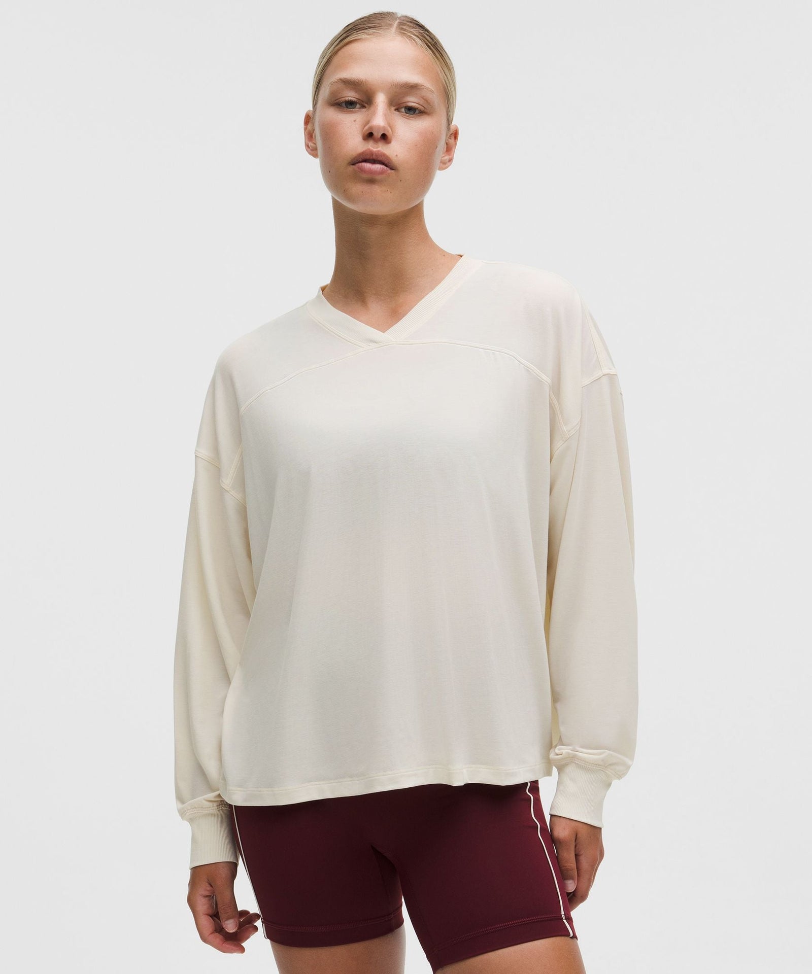 Lululemon Women's Jersey Training V-Neck Long-Sleeve Shirt