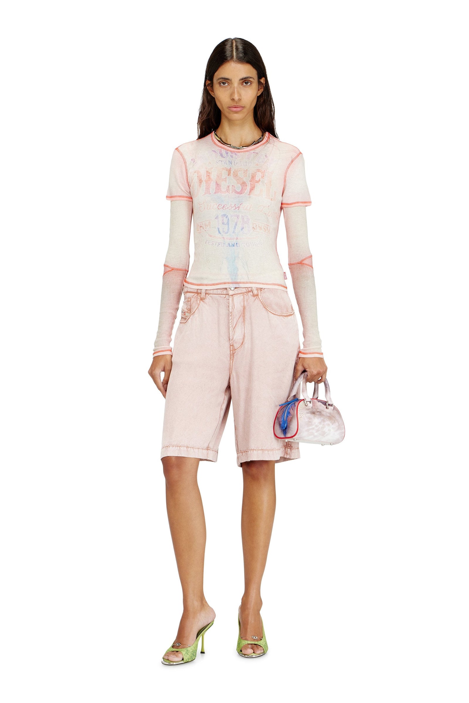 Diesel 1Dr Dome Crossbody Pink/Blue